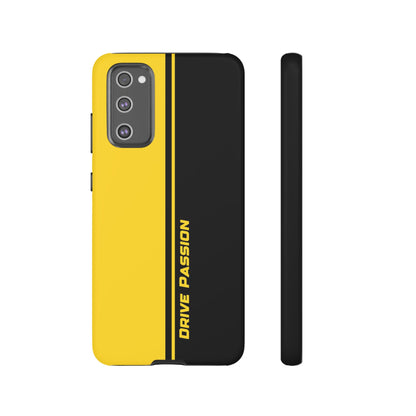 Drive Passion Tough Case – Bold Yellow & Black Design