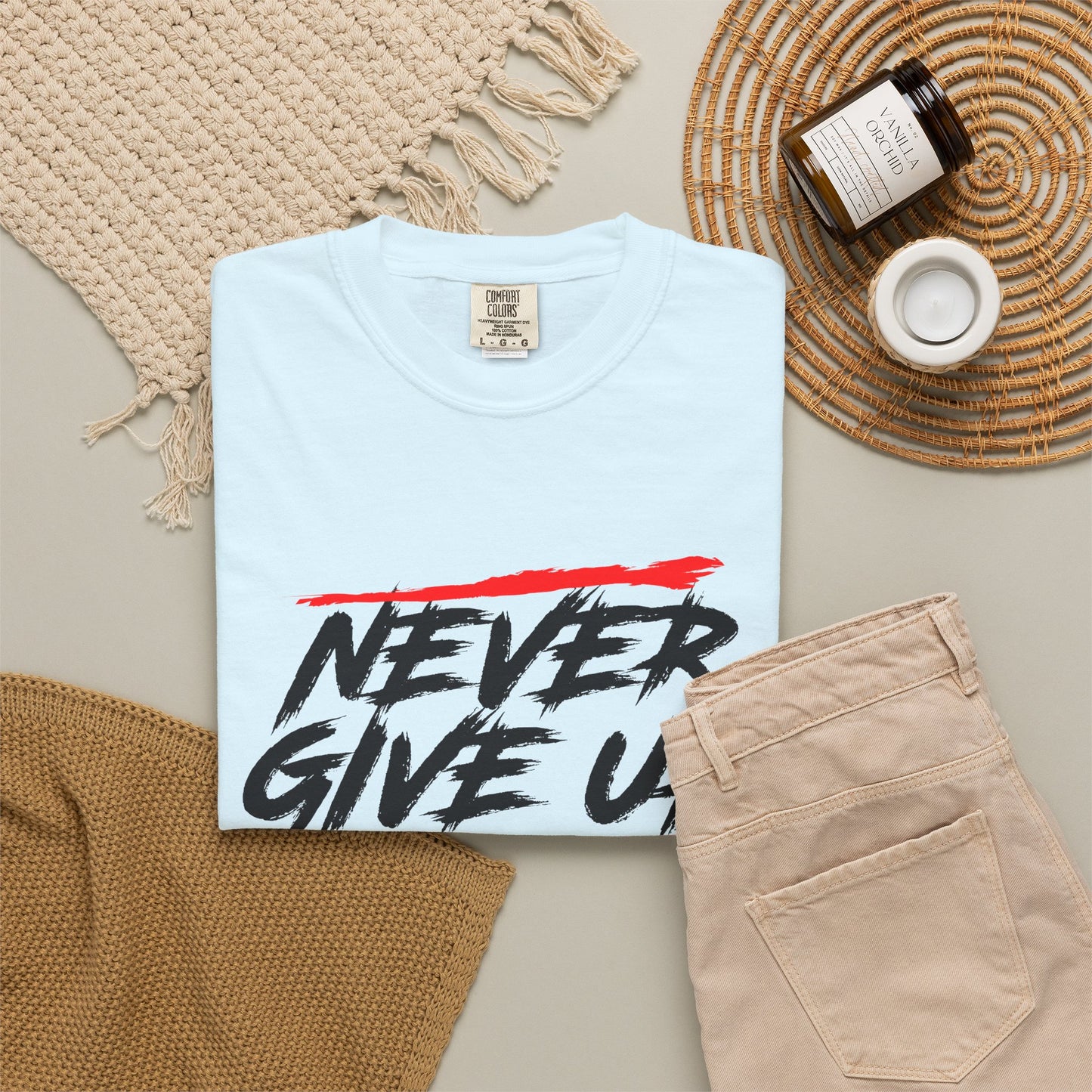 Never Give Up Motivationall Unisex T-Shirt