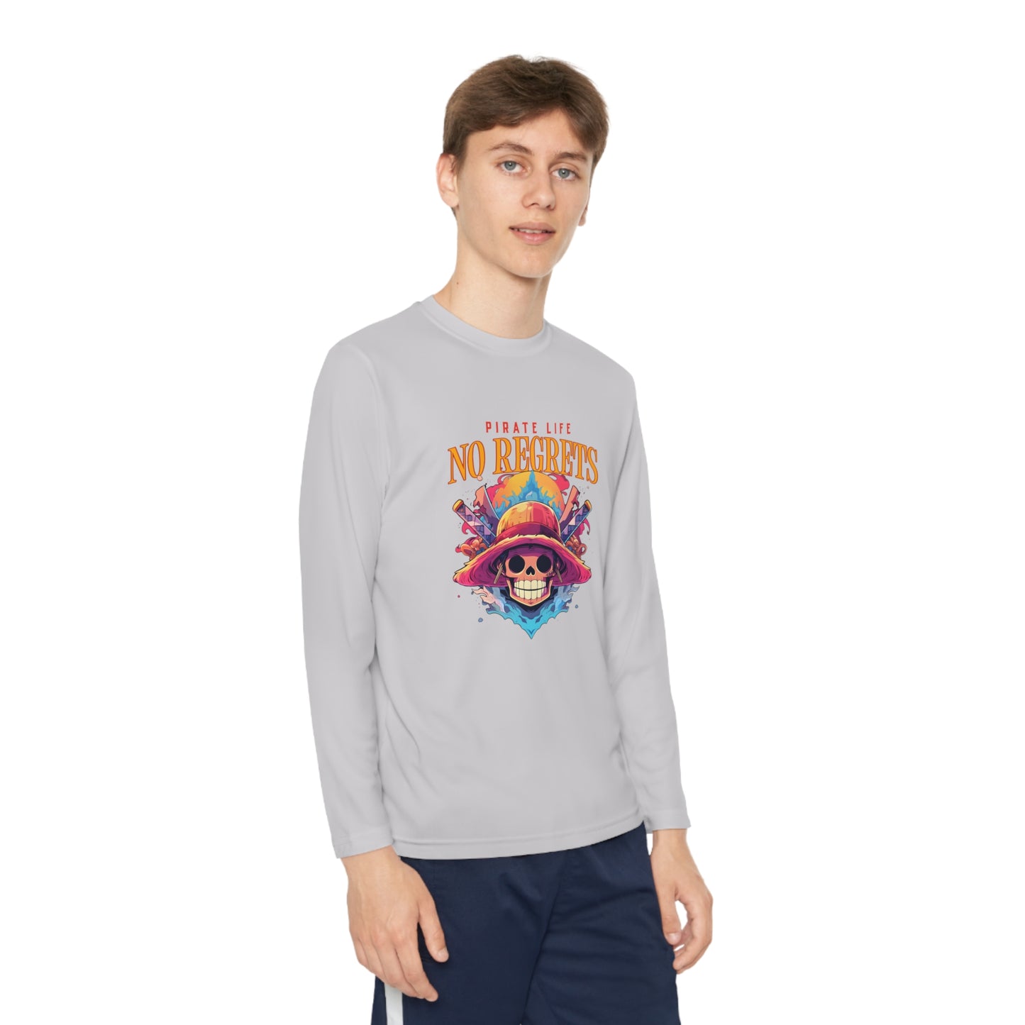 Pirate Life No Regrets Youth Long Sleeve Competitor Tee