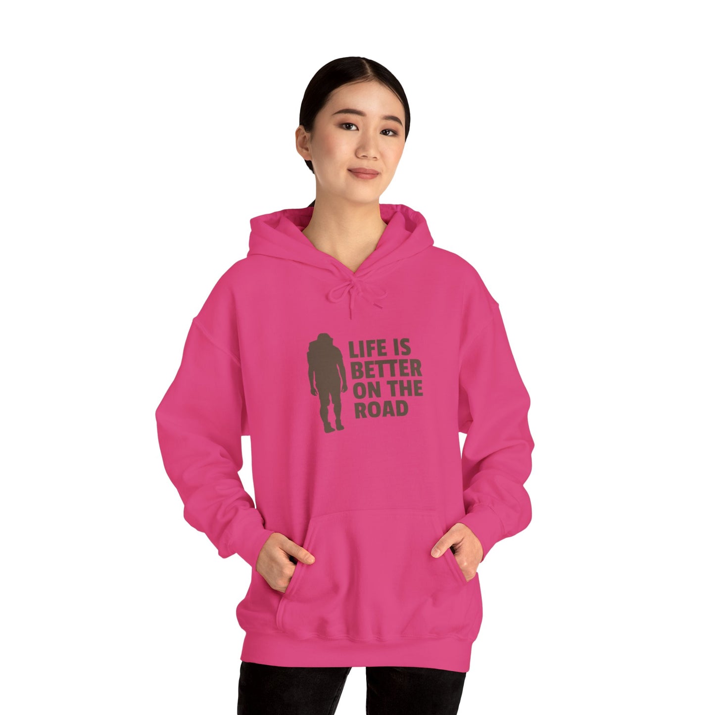 Life Is Better On The Road Unisex Heavy Blend™ Hooded Sweatshirt