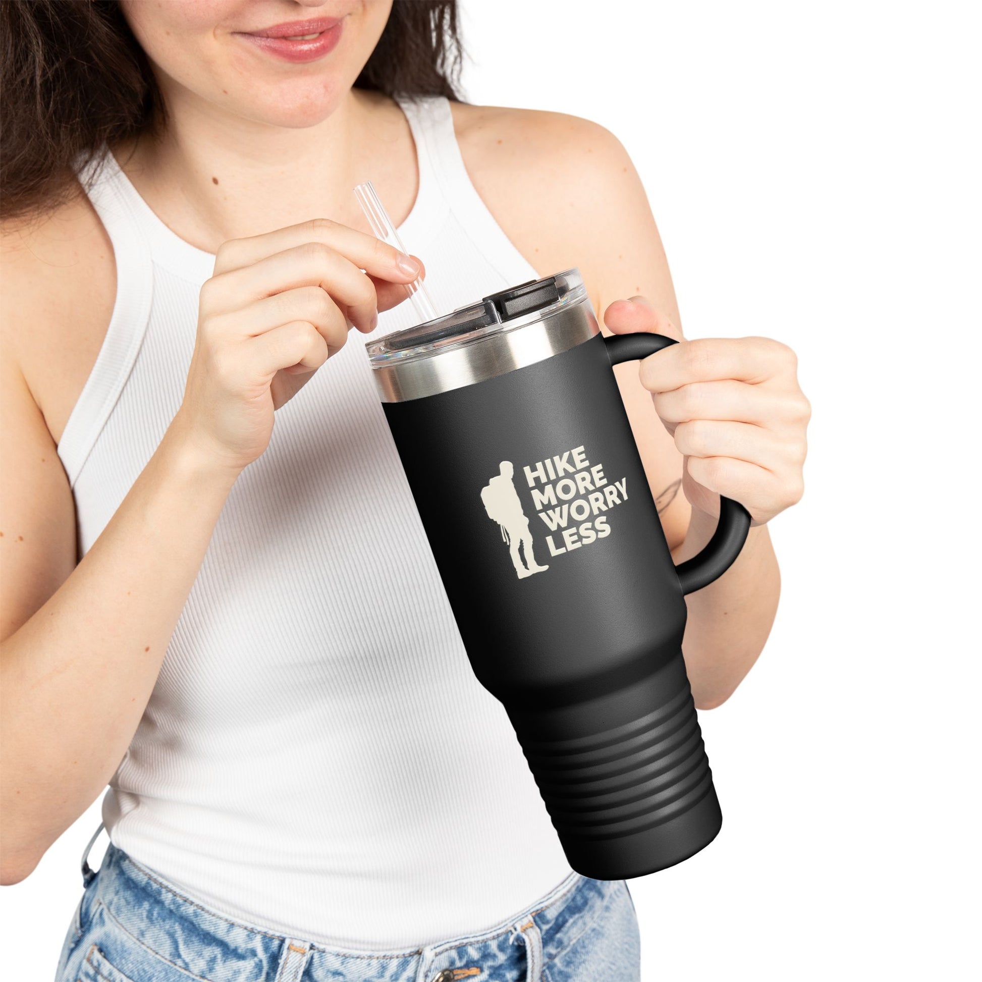 Hike More Worry Less Travel Mug, 40oz
