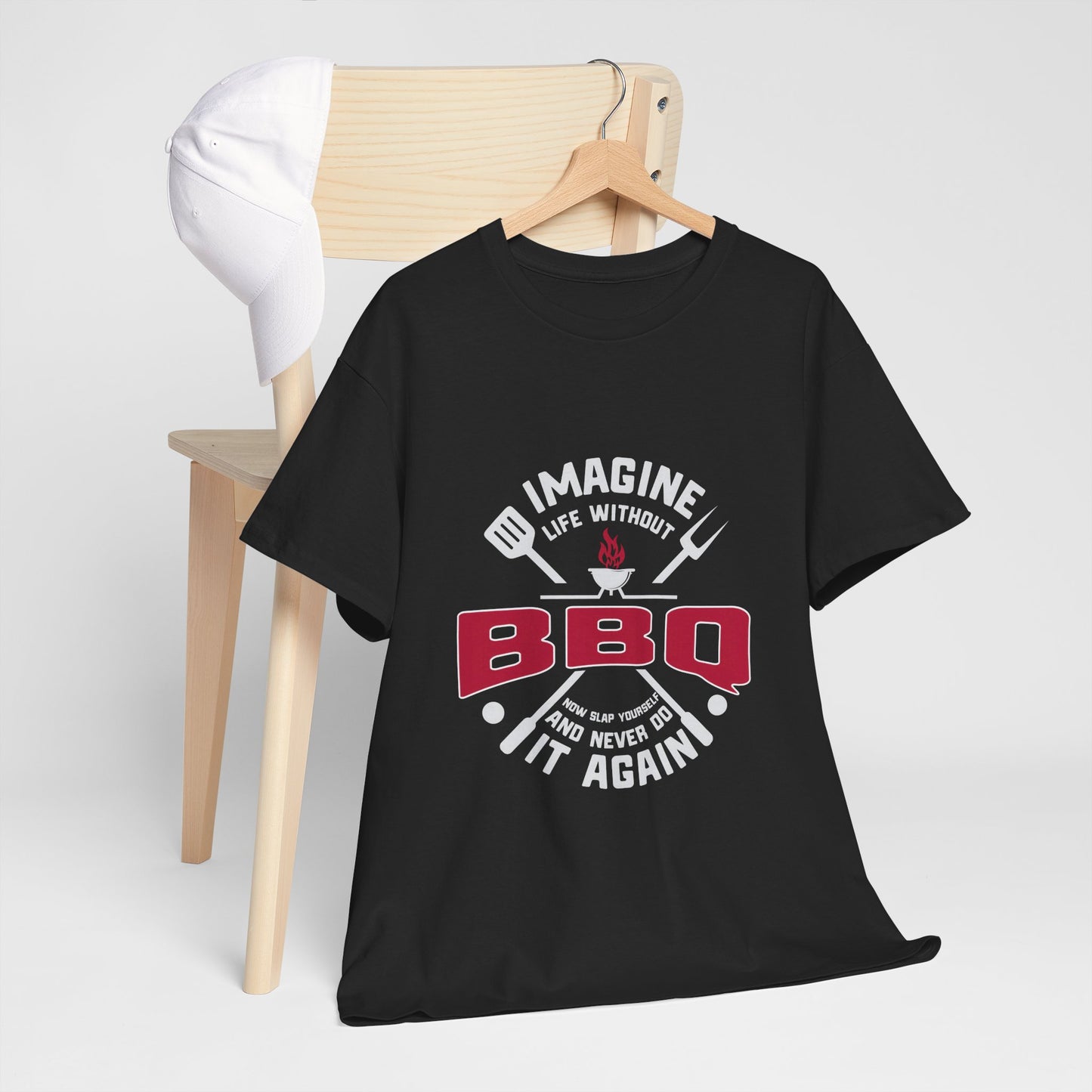 BBQ Lovers Unisex Heavy Cotton Tee - 'Imagine Life Without BBQ'