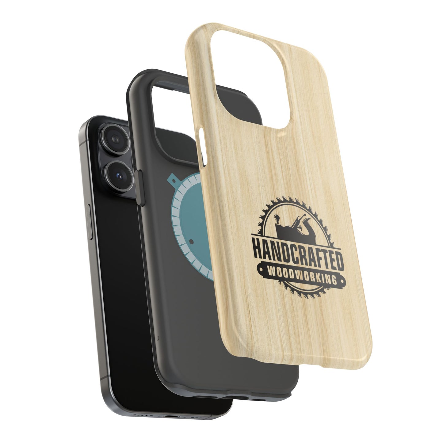 Handcrafted Woodworking Logo Magnetic Phone Cases
