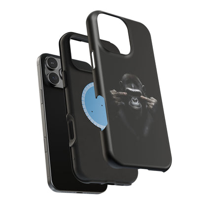 Edgy Gorilla Magnetic iPhone Case, Unique Cell Phone Cover