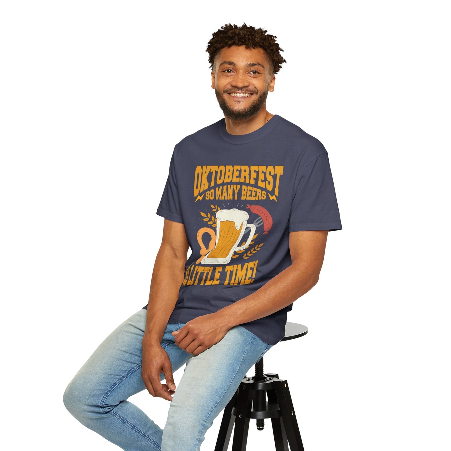 Oktoberfest Graphic Unisex T-Shirt - Celebrate with Beer & Pretzels