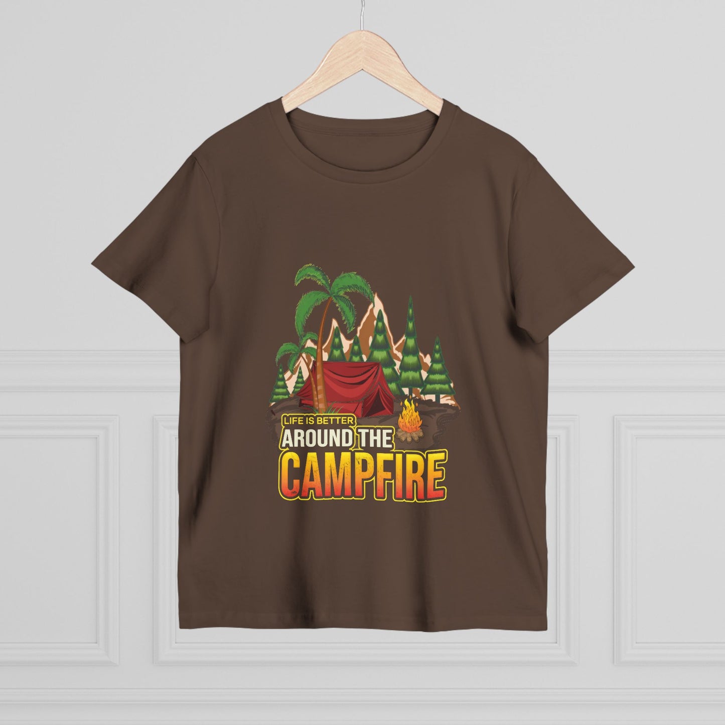 Women's Campfire Vibes Tee - Life is Better Around the Campfire Shirt