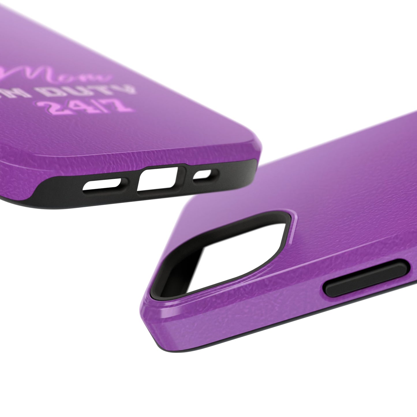 Mom On Duty Impact-Resistant Case, Purple Case for Mothers