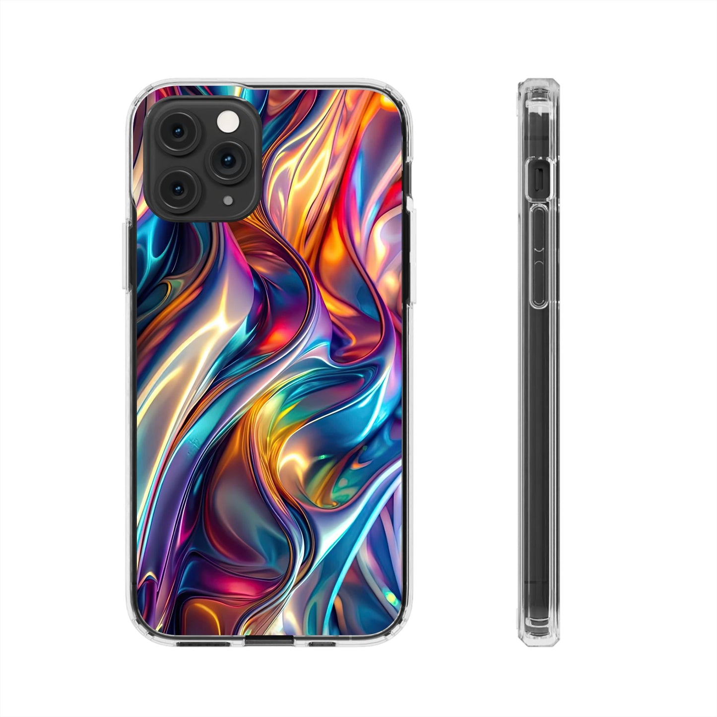Colorful Clear Case for iPhone – Abstract Art Design