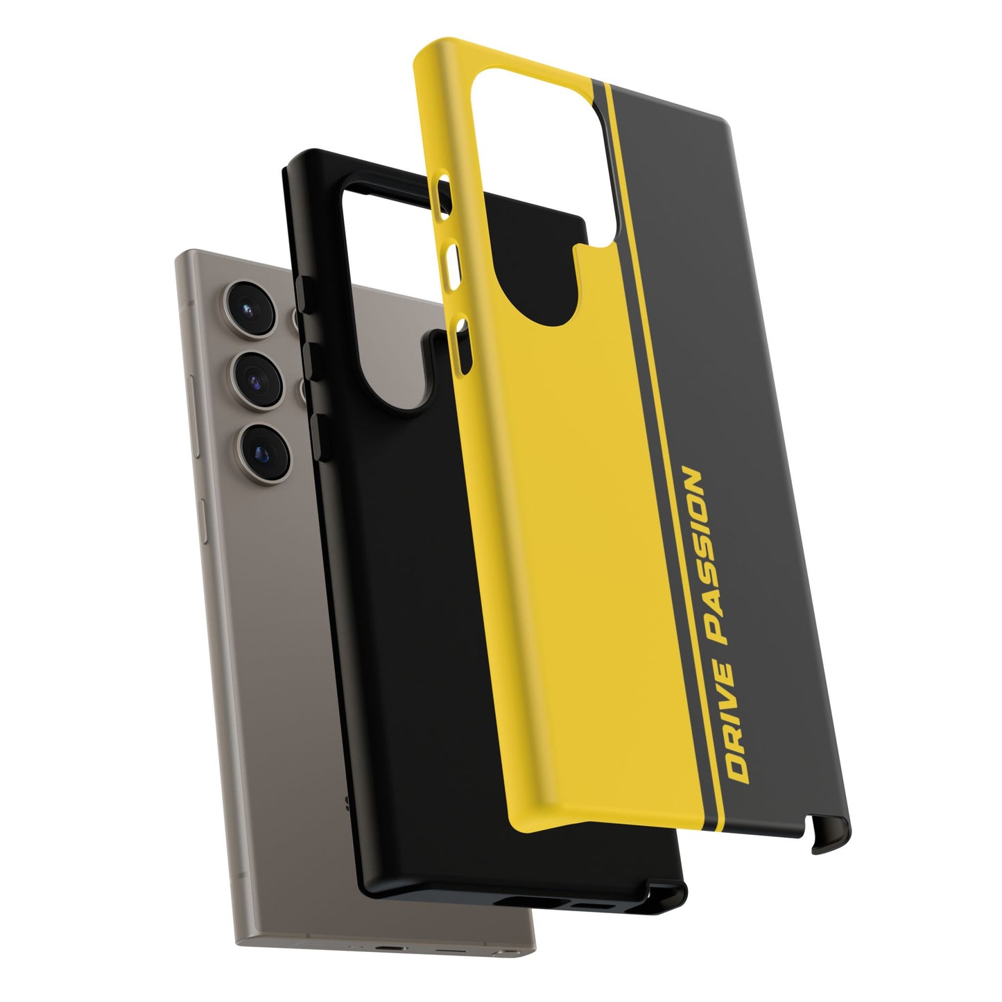 Drive Passion Tough Case – Bold Yellow & Black Design