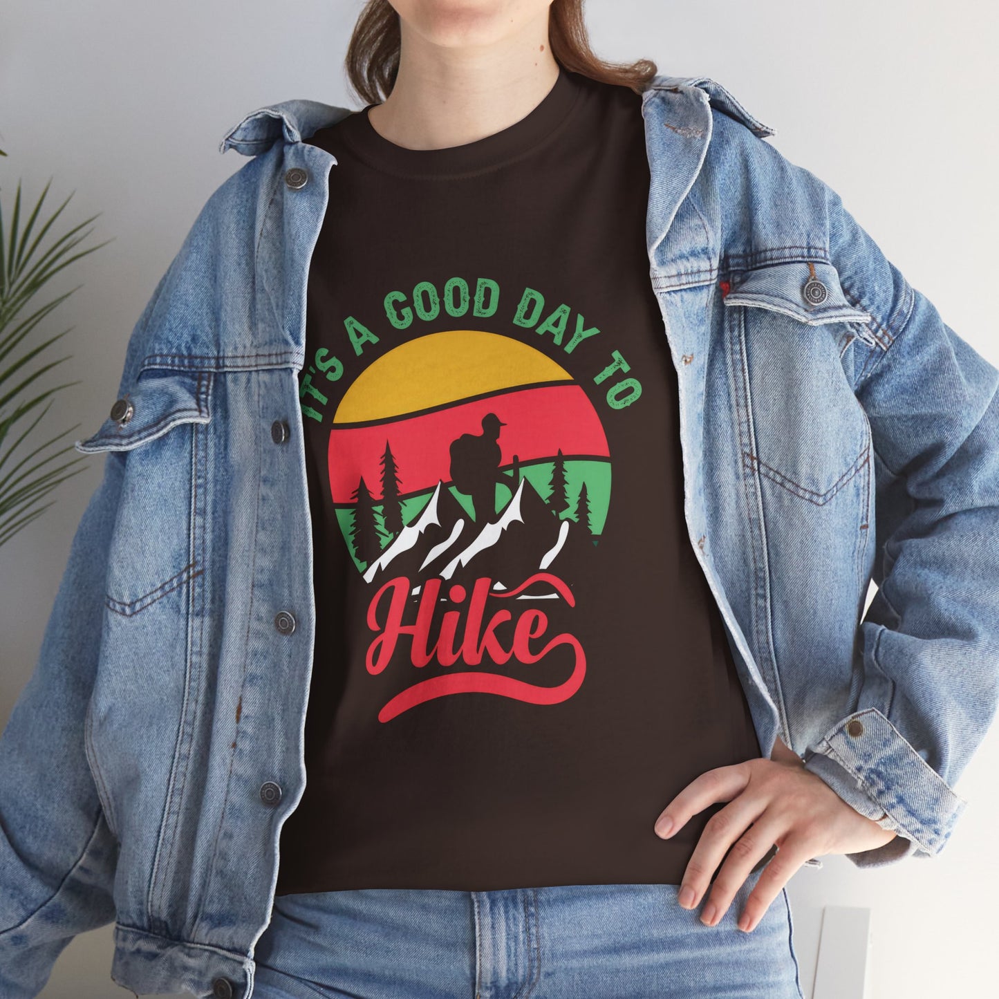 "It's a Good Day to Hike" Unisex Heavy Cotton Tee - Adventure Outdoor Shirt