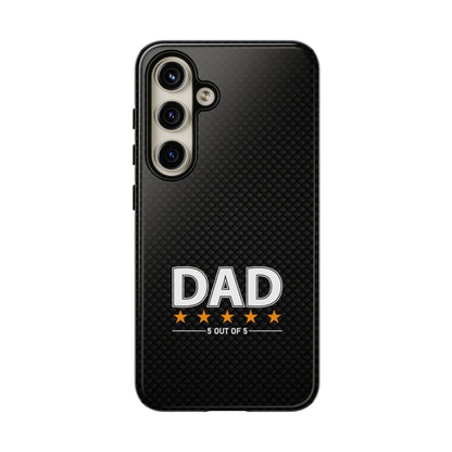 5-Star Dad Samsung Phone Case - Tough Black Cover for Father's Day