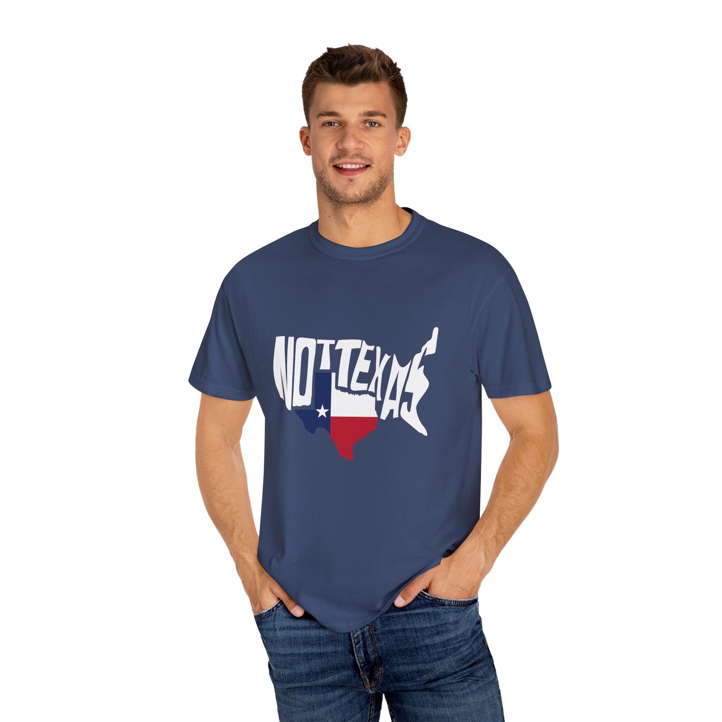 Unisex Garment-Dyed T-Shirt - Texas Graphic Tee - Fun Casual Wear for Texas Lovers