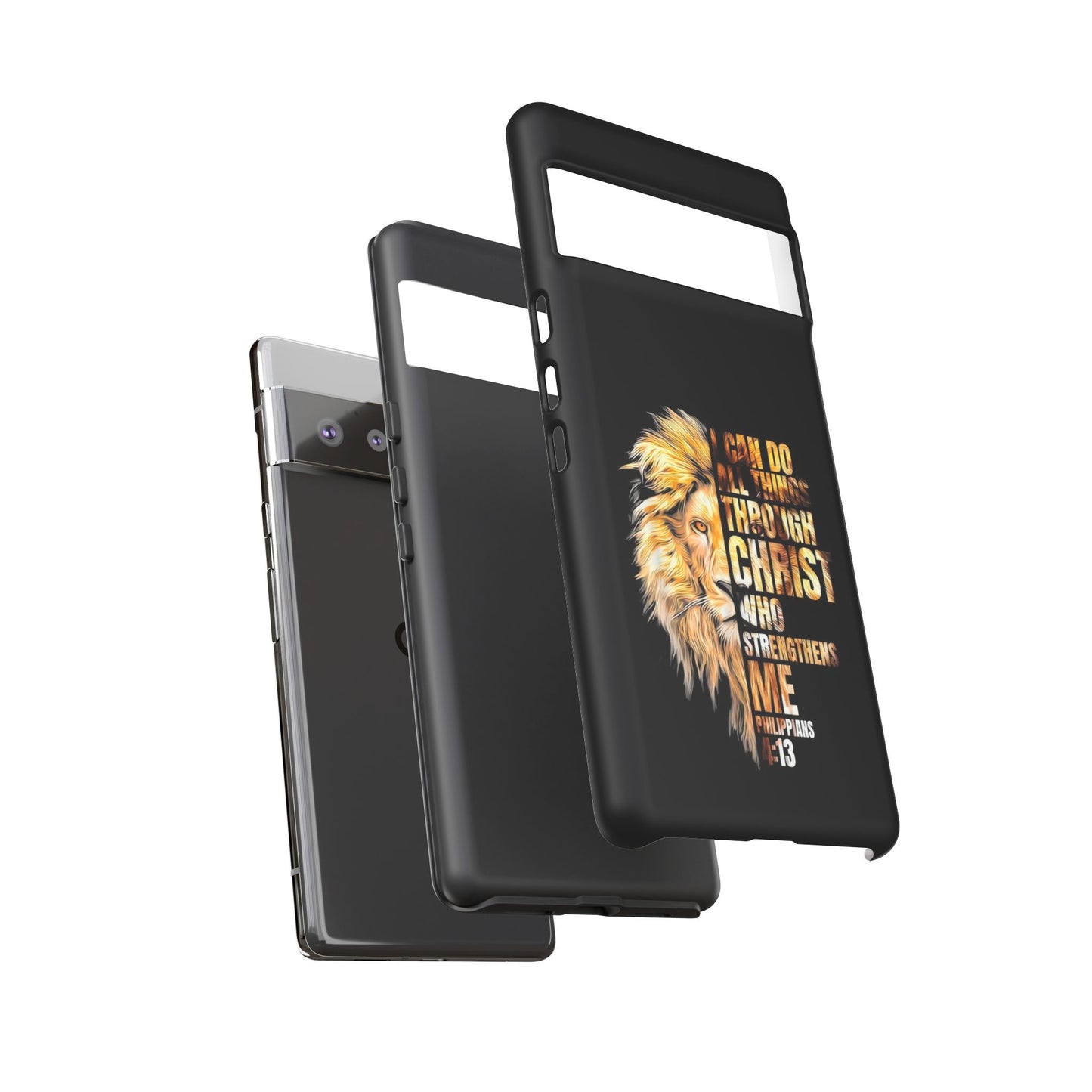 Inspirational Lion  Google Pixel Phone Case, Strength & Faith, Christian Accessories
