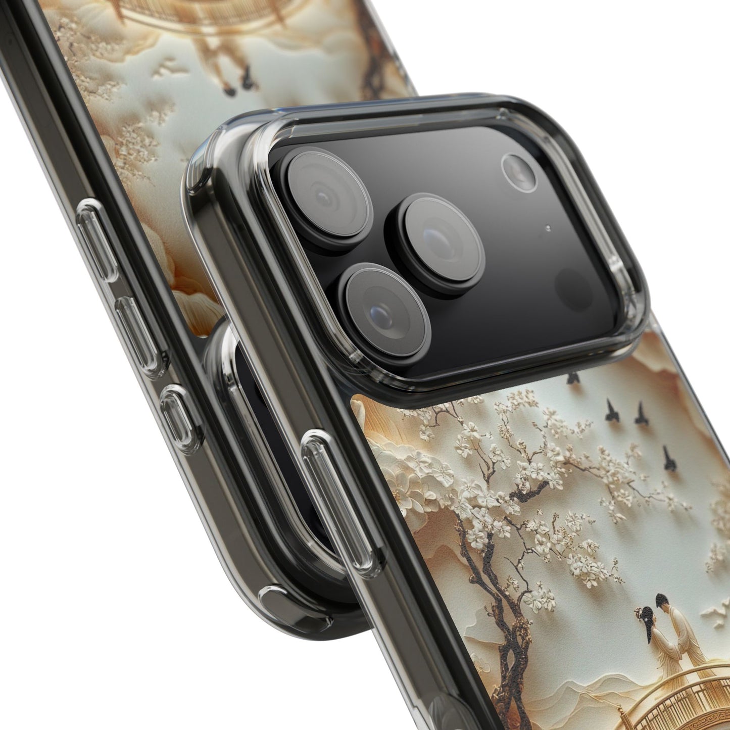 Romantic Couple 3D Effect Clear Cases,  Artistic Protective Cover