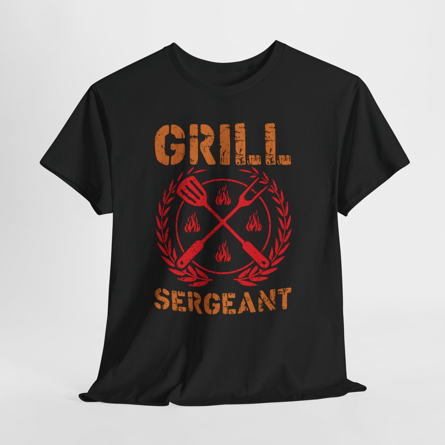 Grill Sergeant Unisex Heavy Cotton Tee - Fun BBQ Shirt for Grill Masters