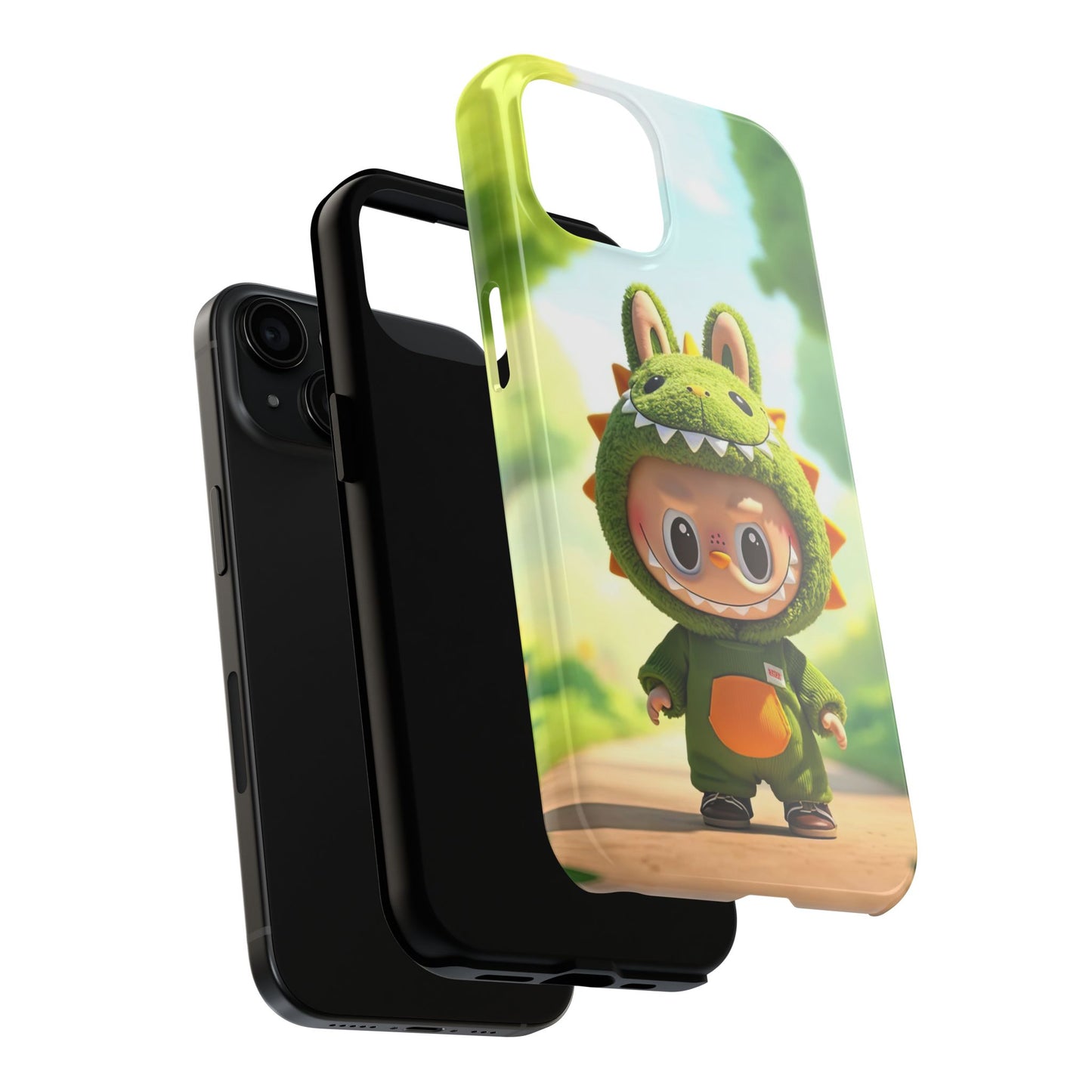 The Monsters Tough Case for iPhone Models – Playful Dinosaur Design, Dual Layer Protective Cover, Fun Mobile Accessory