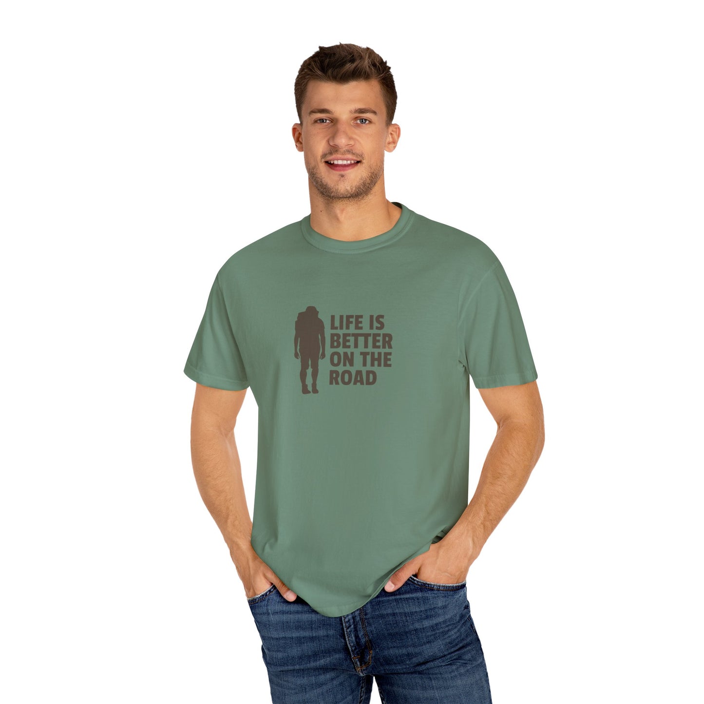 Life Is Better On The Road Unisex Garment-Dyed T-shirt