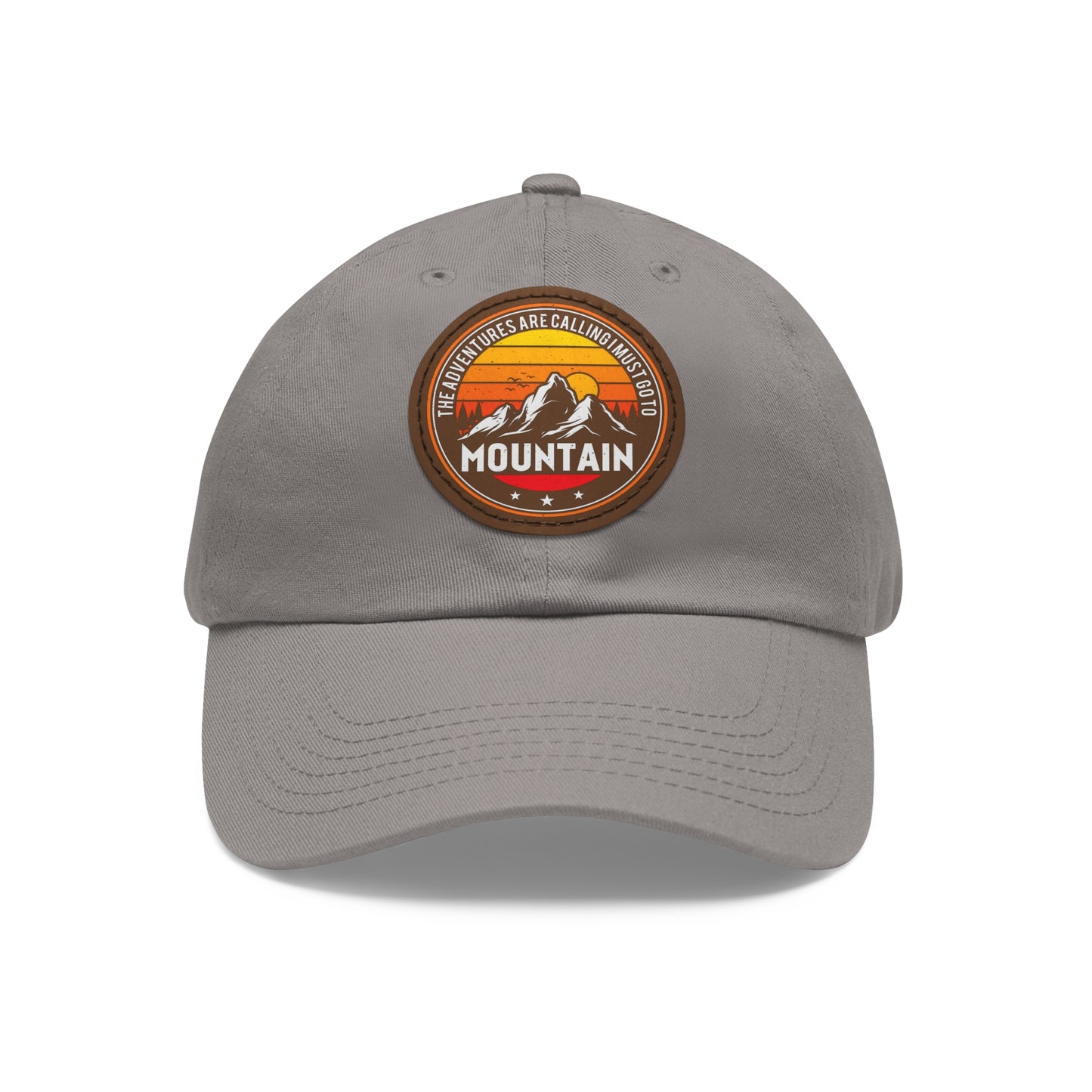 Mountain Adventure Dad Hat with Leather Patch