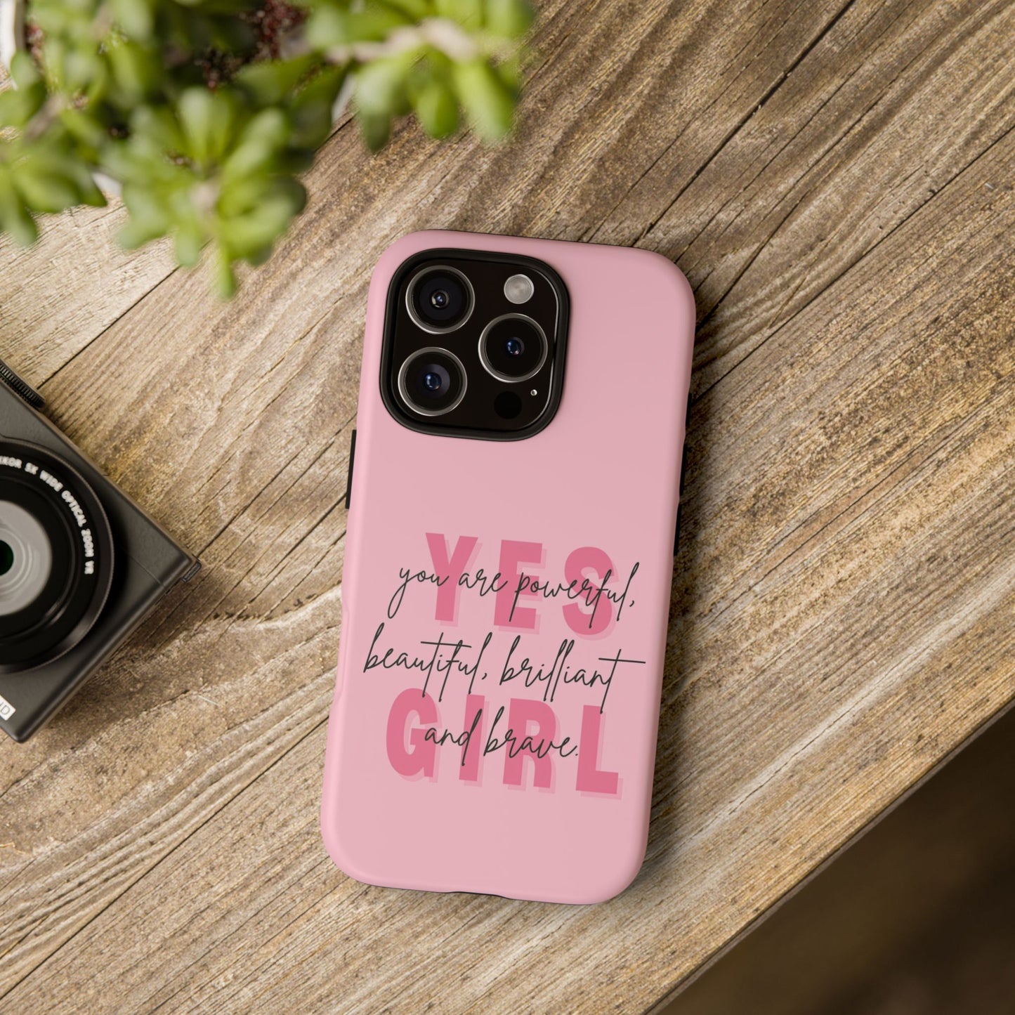 Empowering Case – Yes Girl Motivational Pink Protective Cover