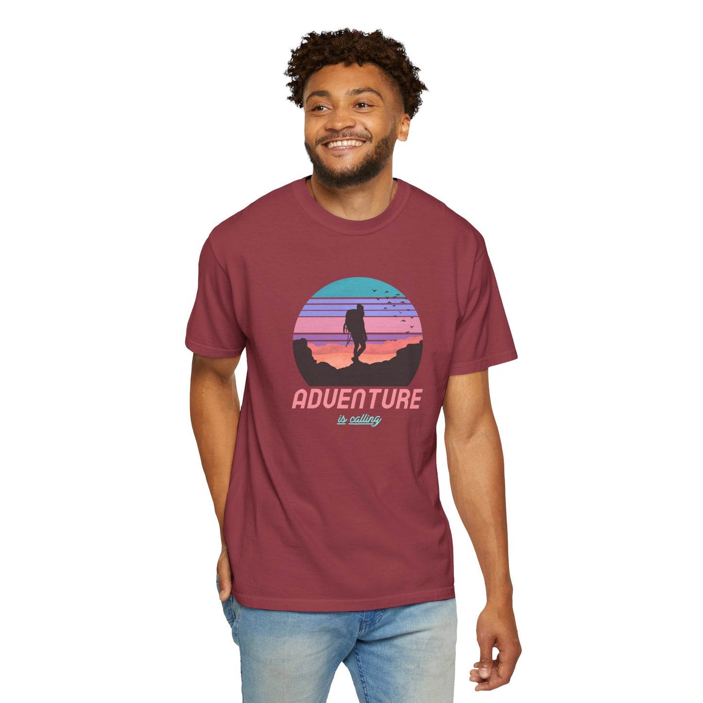 Adventure Is Calling Unisex Garment-Dyed T-shirt