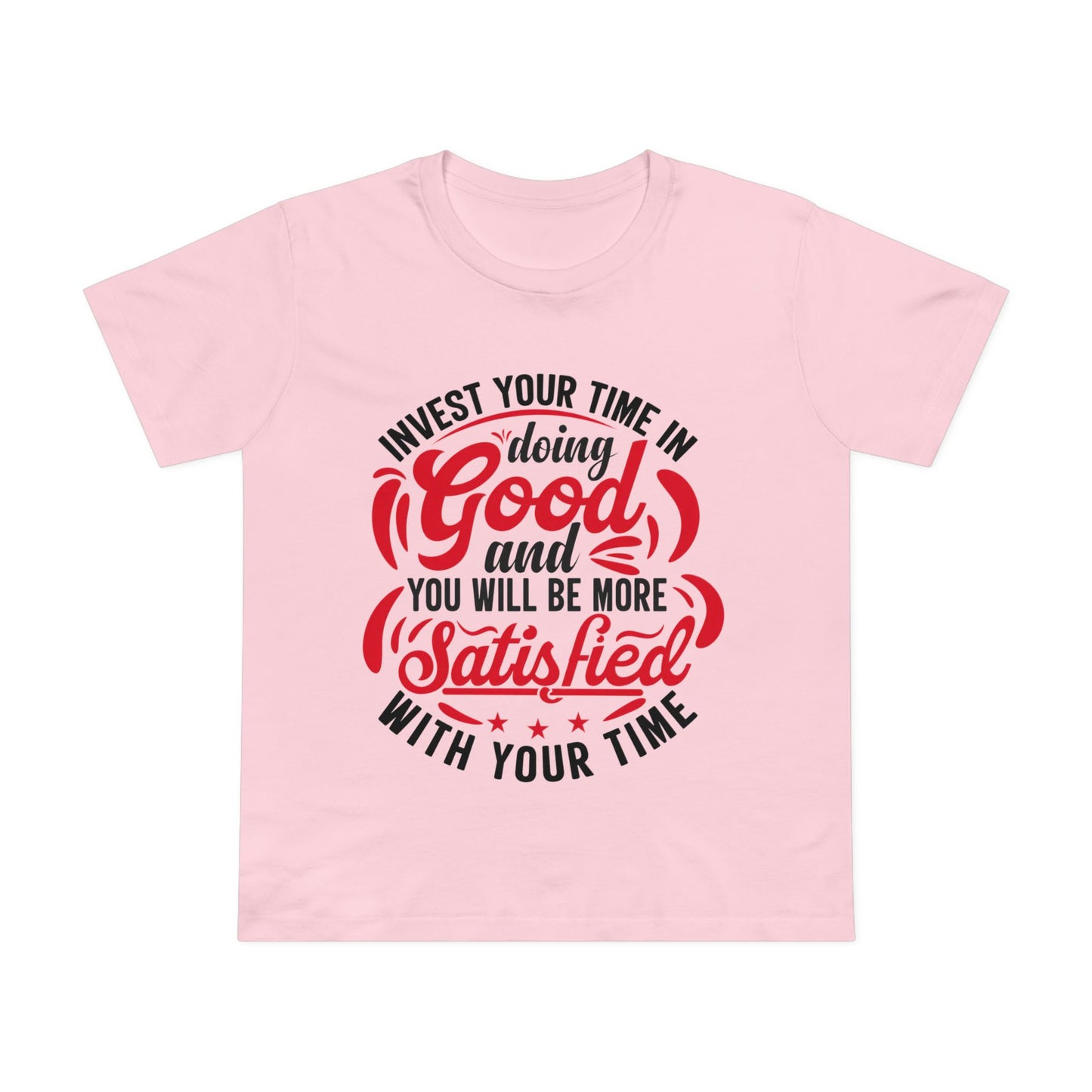 Inspirational Women's Maple Tee - Invest Your Time in Doing Good