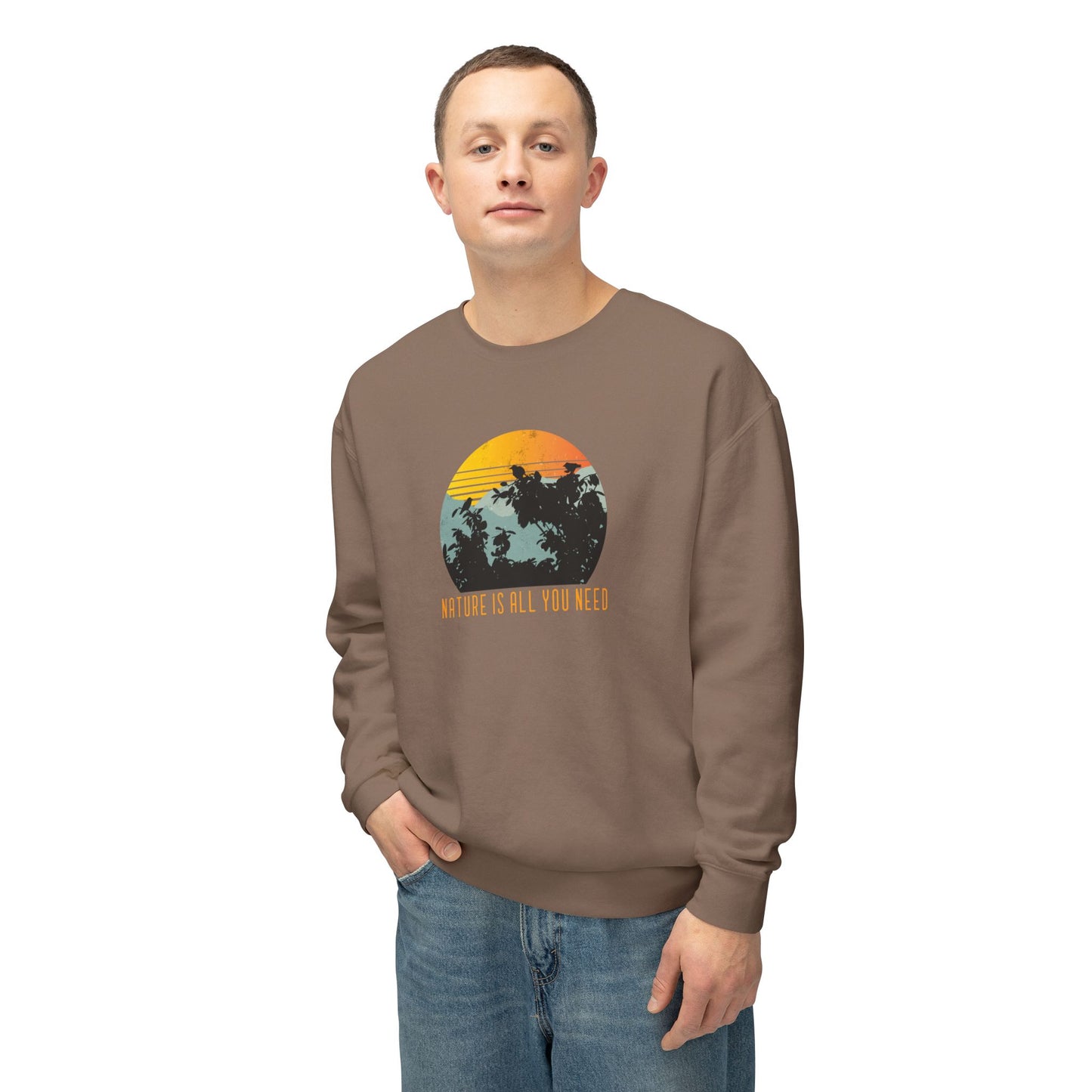 Nature Is All You Need Lightweight Crewneck Sweatshirt