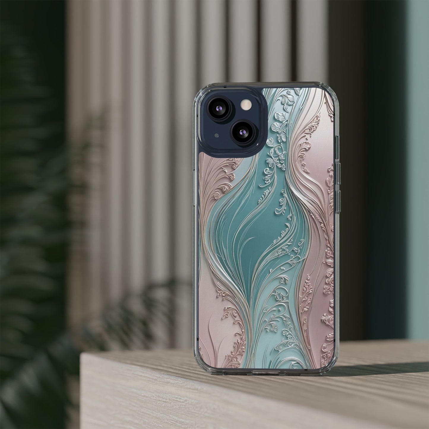 Elegant Clear Phone Cases,  Abstract Design