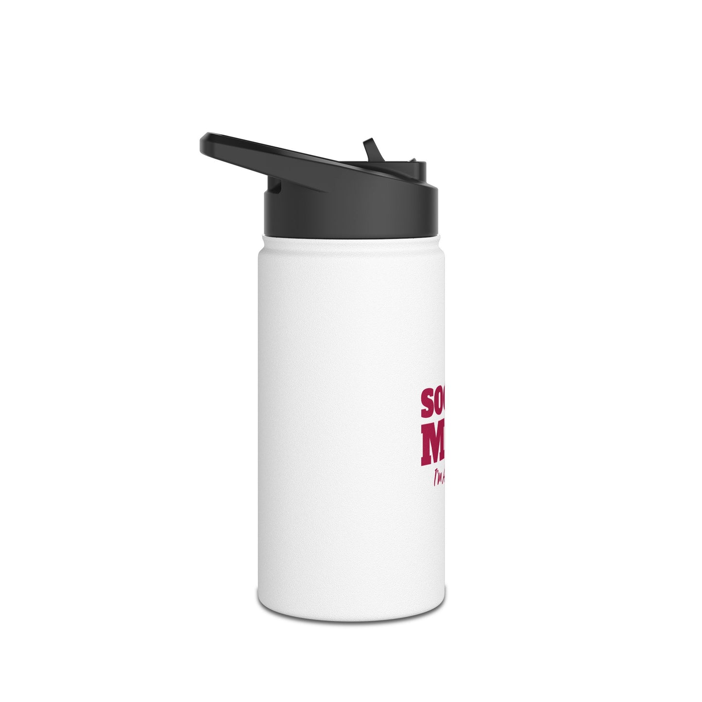 Soccer Mom Stainless Steel Water Bottle, Standard Lid