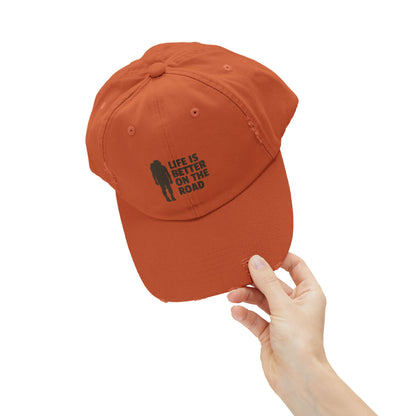 Life Is Better On The Road Unisex Distressed Cap