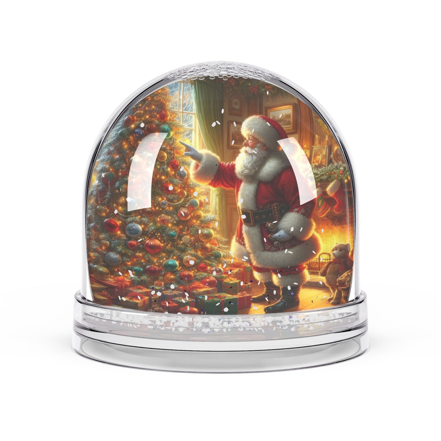 The Final Touches: Santa and the Tree Snow Globe