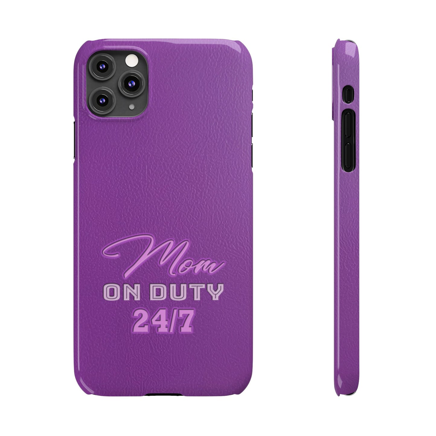 Mom On Duty Slim Case, Purple Case for Mothers