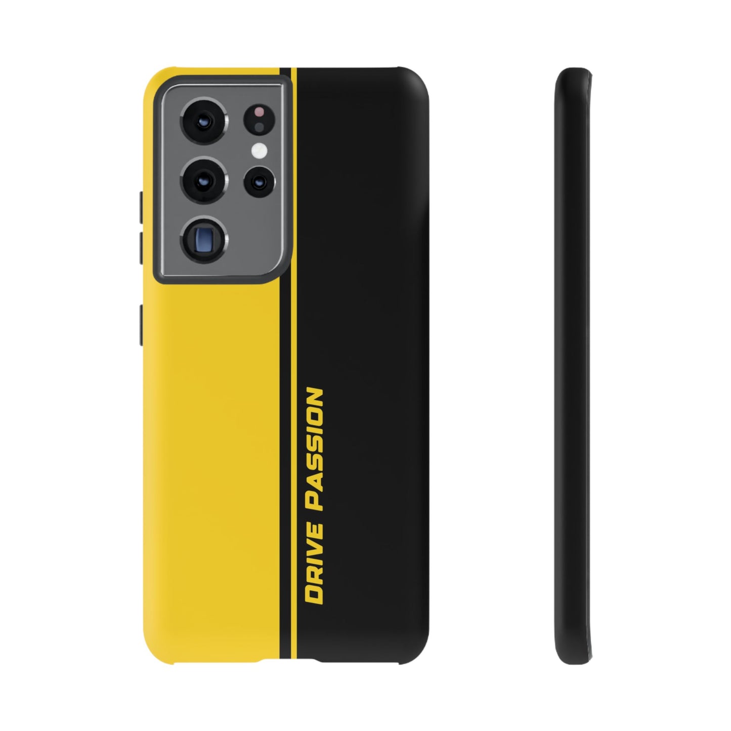 Drive Passion Tough Case – Bold Yellow & Black Design