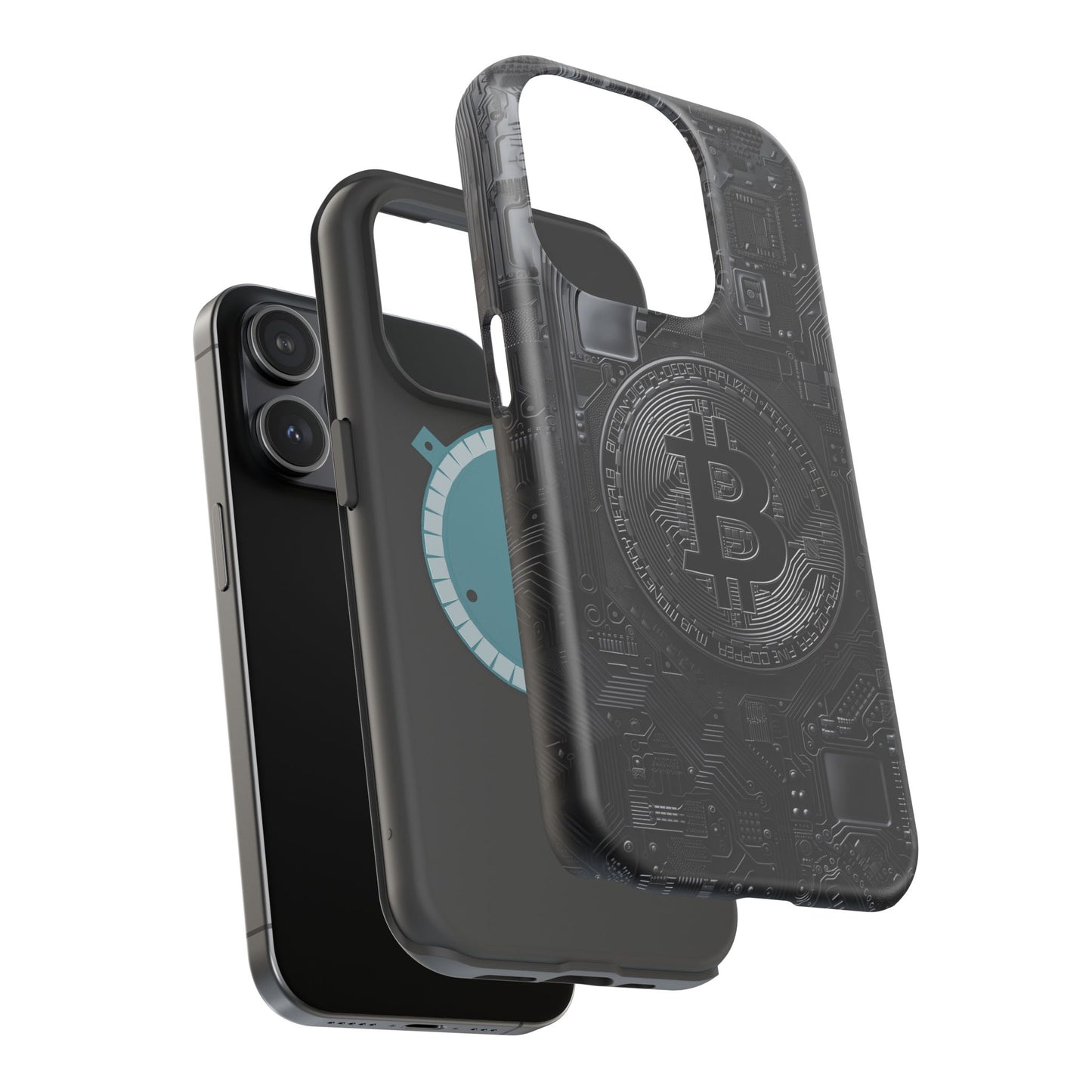 Black Bitcoin Magnetic iPhone Cases - Ideal for Tech Enthusiasts