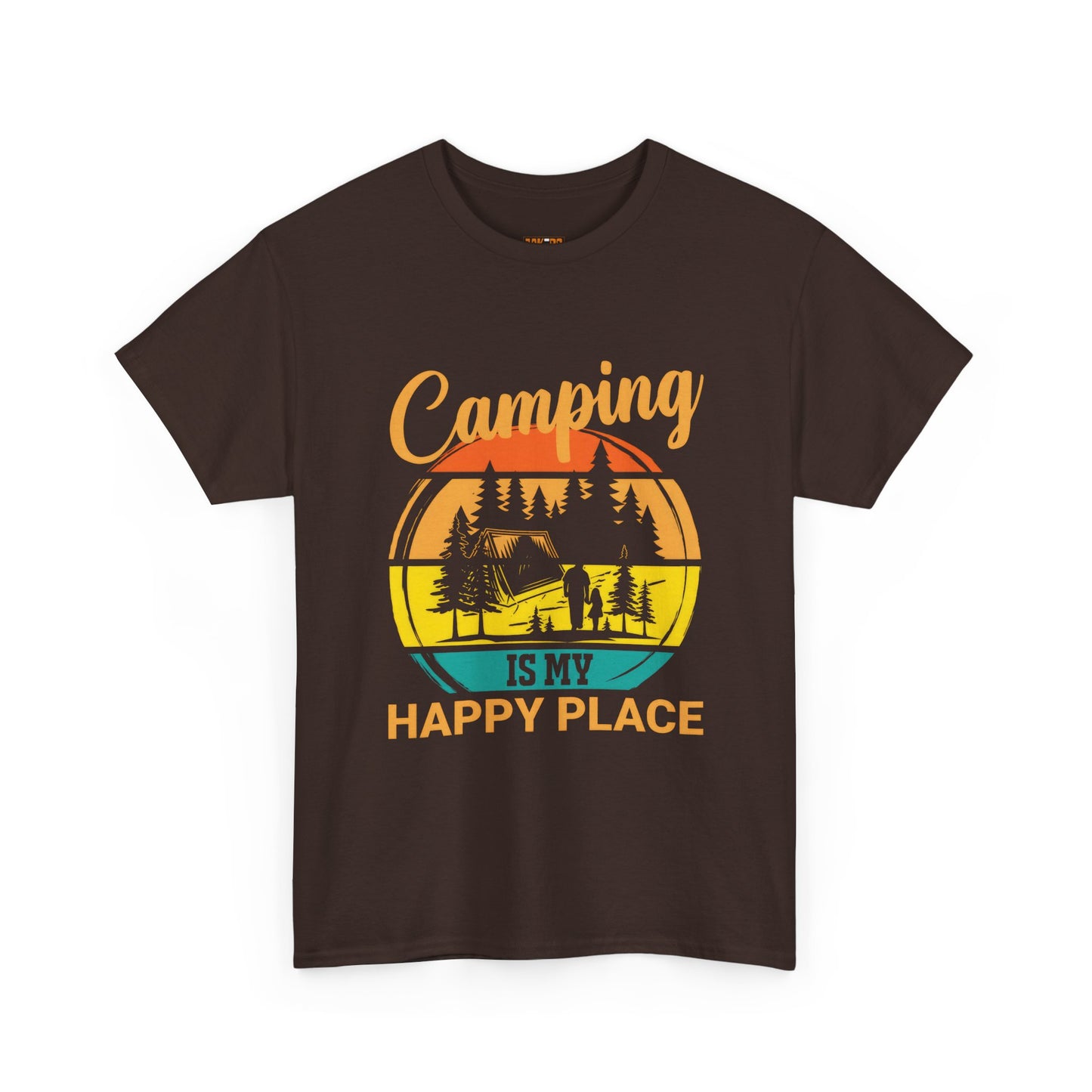 Camping Is My Happy Place Unisex Heavy Cotton Tee
