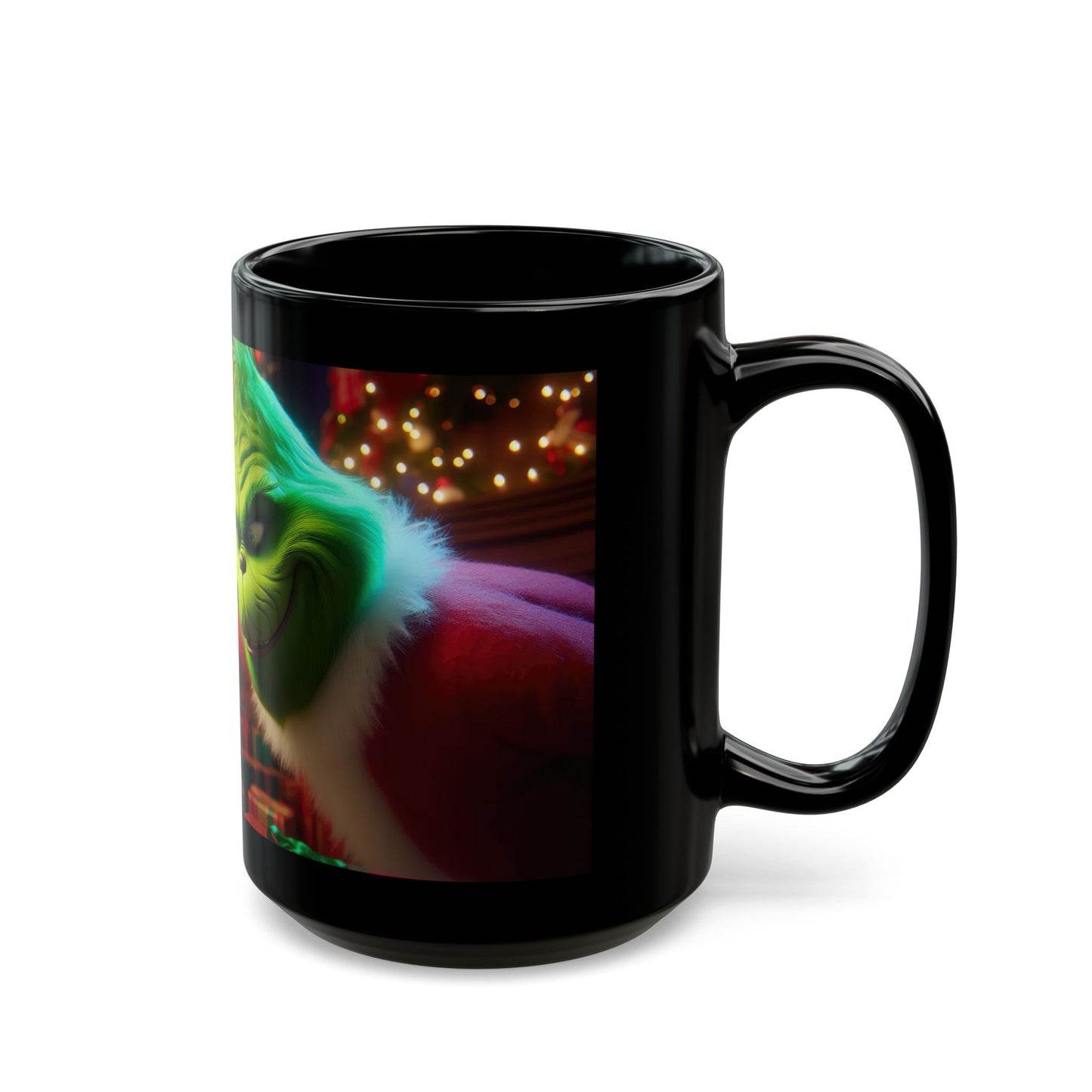 Sneaky Santa Black Mug - 11oz, 15oz