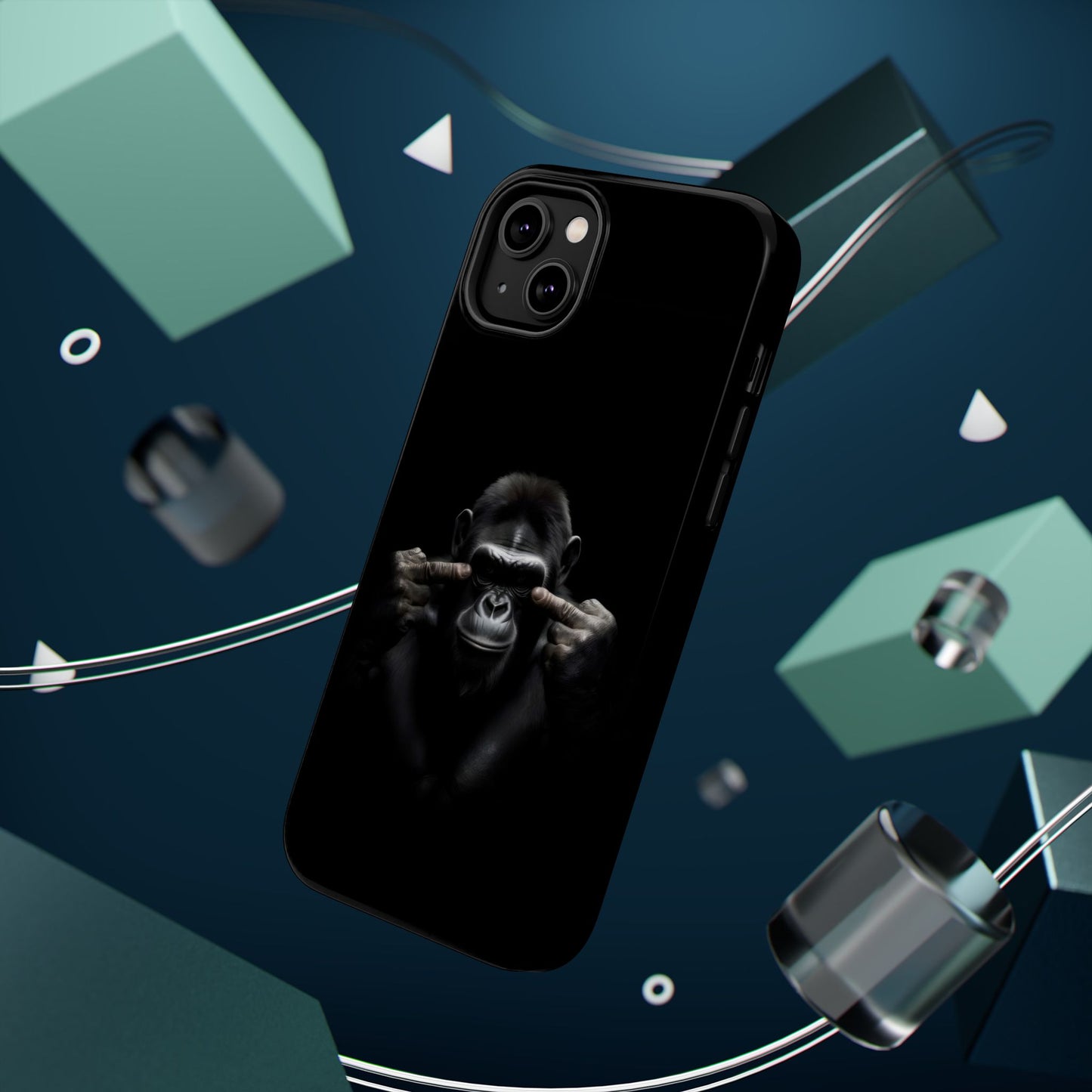 Edgy Gorilla Magnetic iPhone Case, Unique Cell Phone Cover