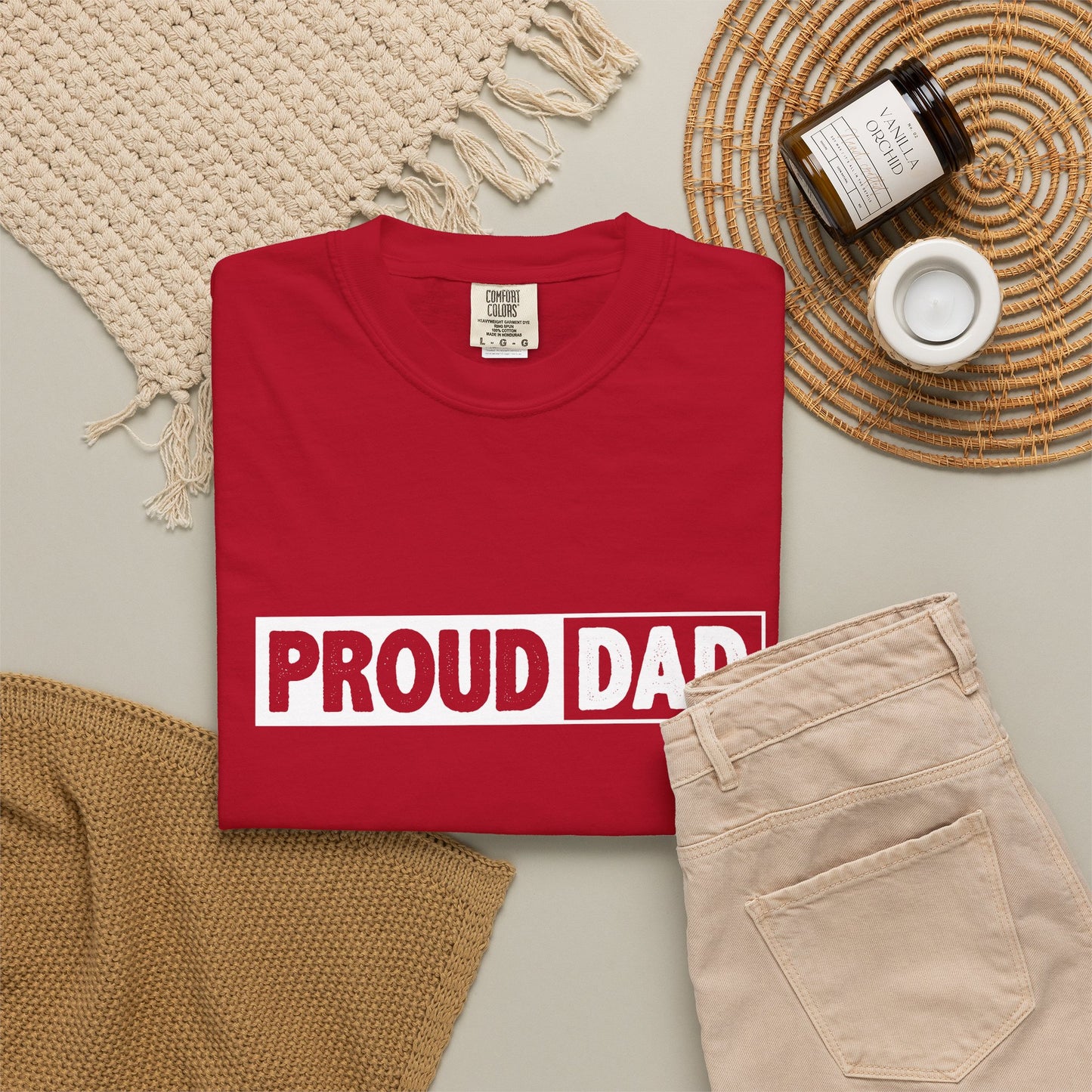 Proud Dad T-Shirt | Comfortable Unisex Garment-Dyed Tee