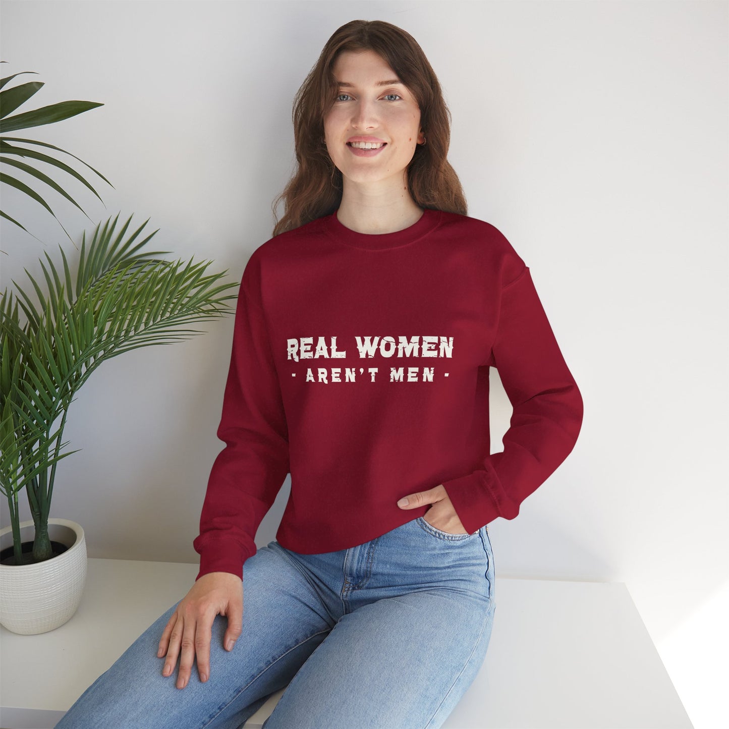 Real Women Unisex Heavy Blend™ Crewneck Sweatshirt 50% cotton and 50% polyester