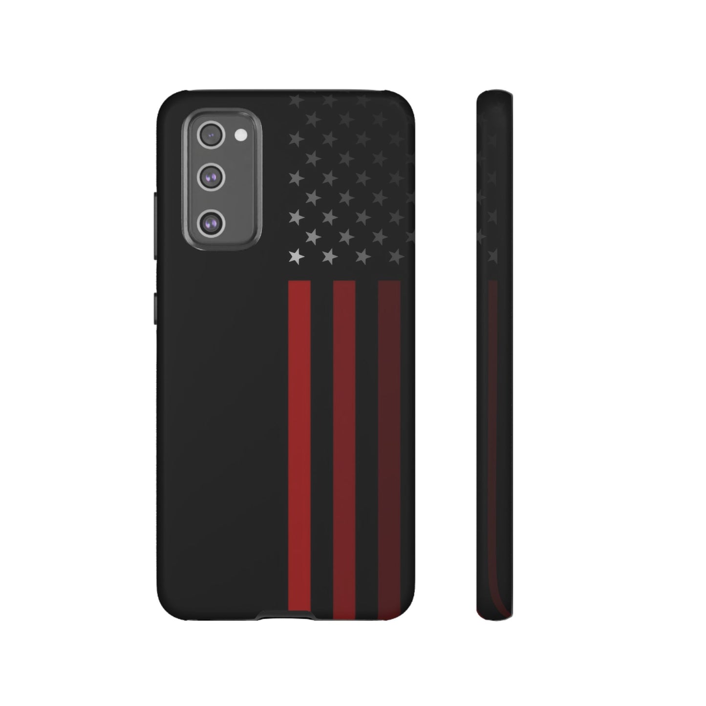 Patriotic Samsung Tough Cases, Red Line American Flag Phone Cover
