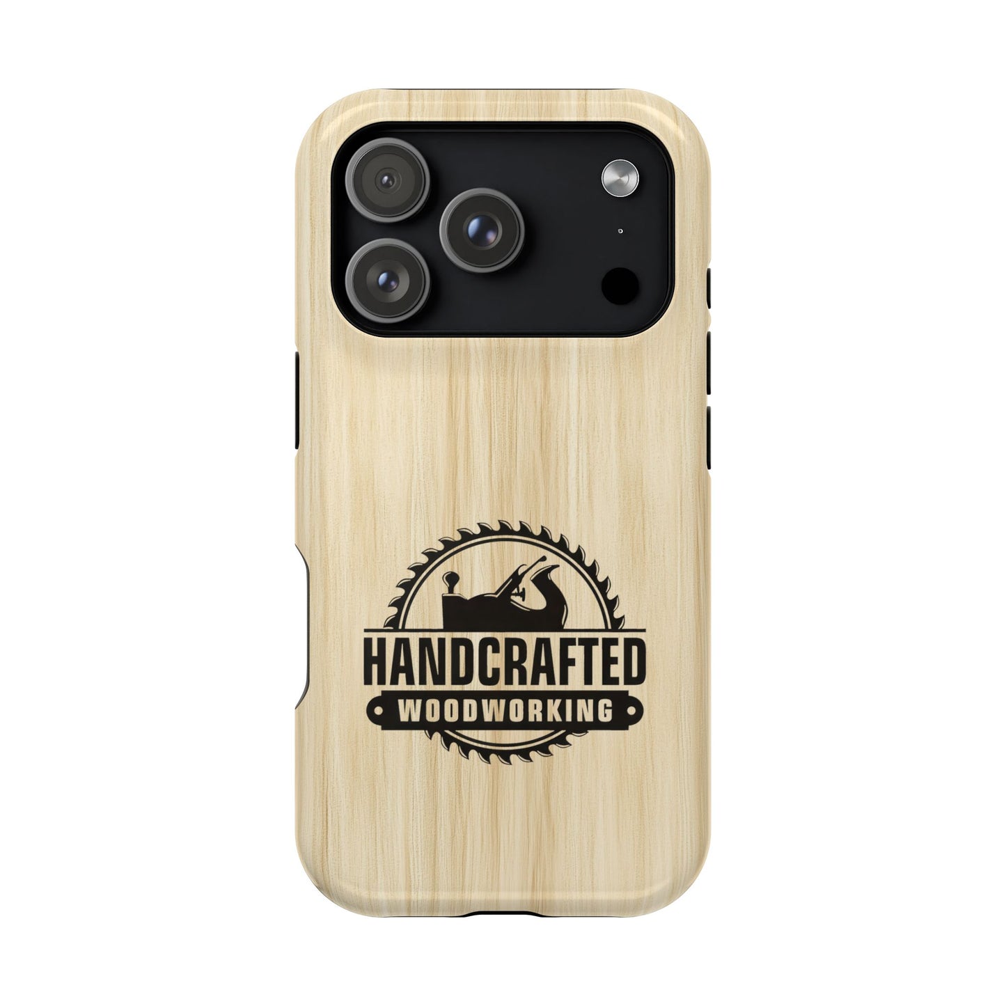 Handcrafted Woodworking Logo Magnetic Phone Cases