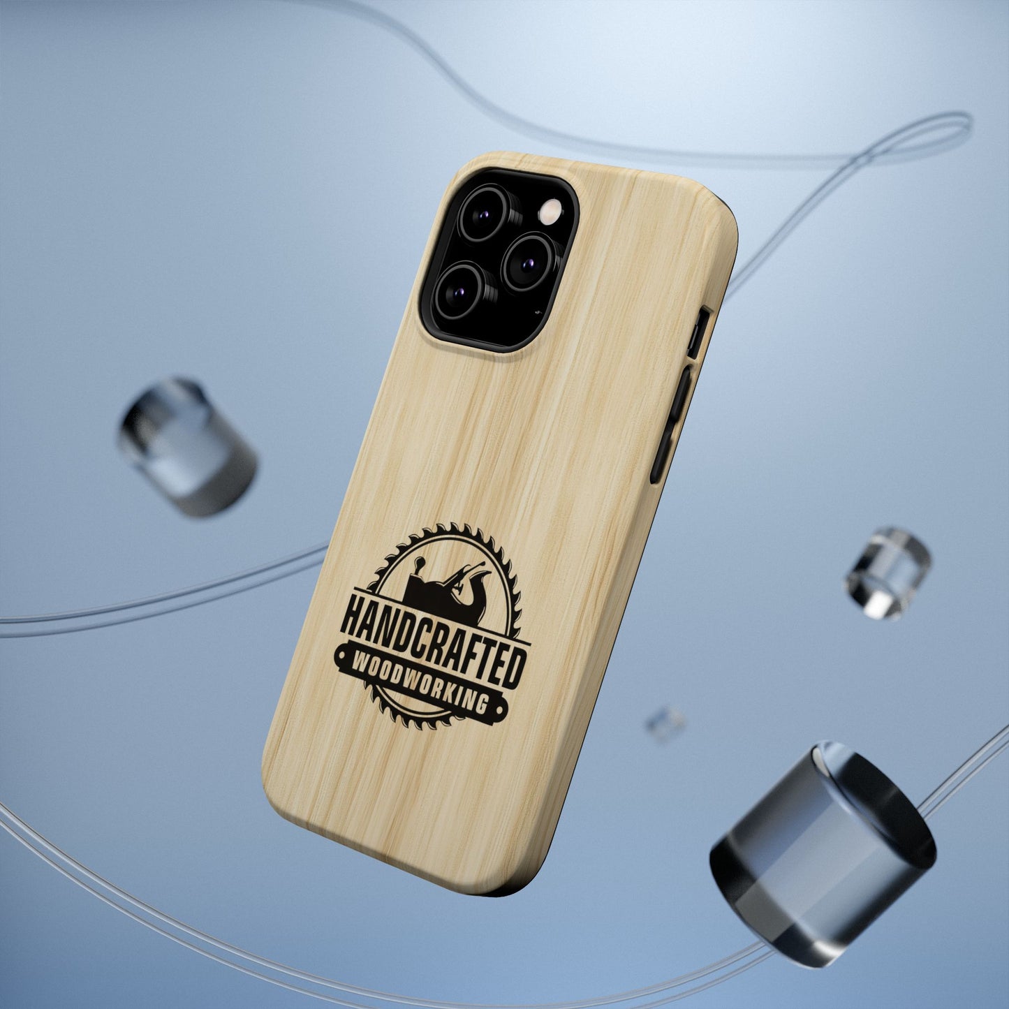 Handcrafted Woodworking Logo Magnetic Phone Cases
