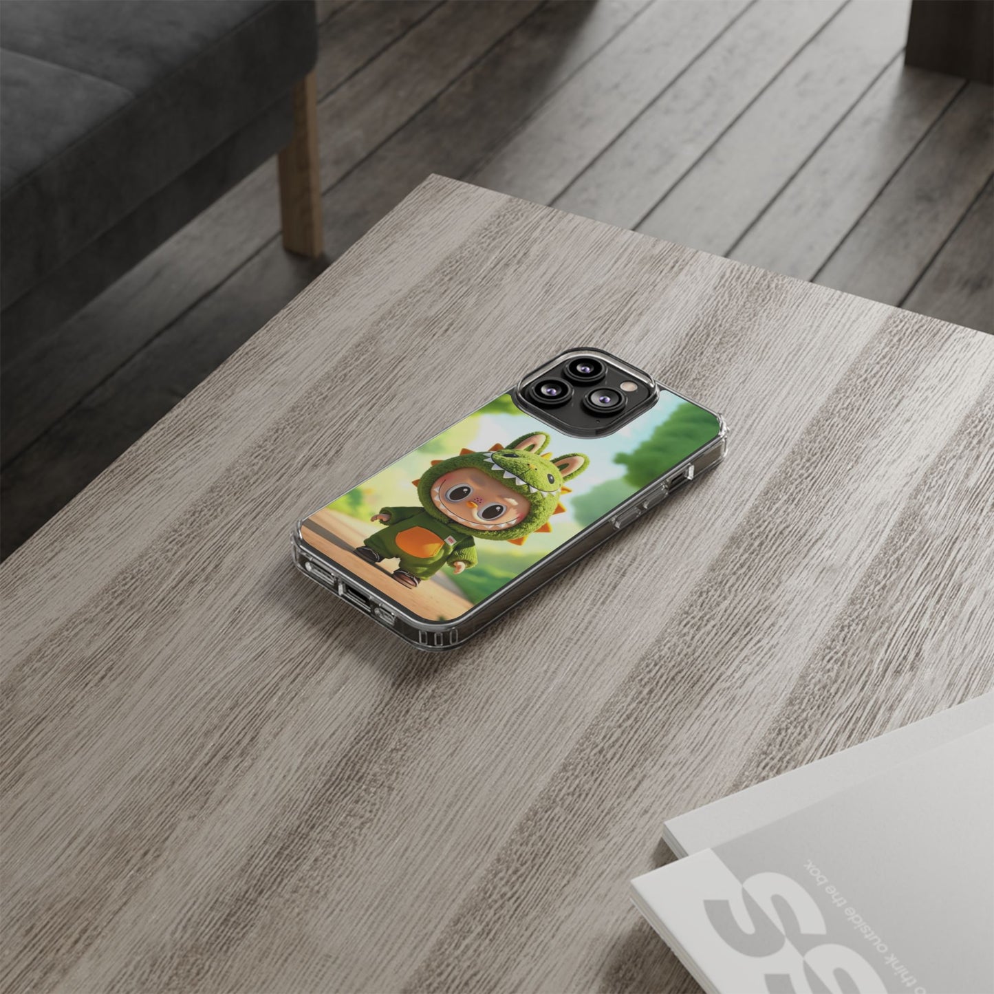 Copy of The Monsters Clear Case for iPhone Models – Playful Dinosaur Design