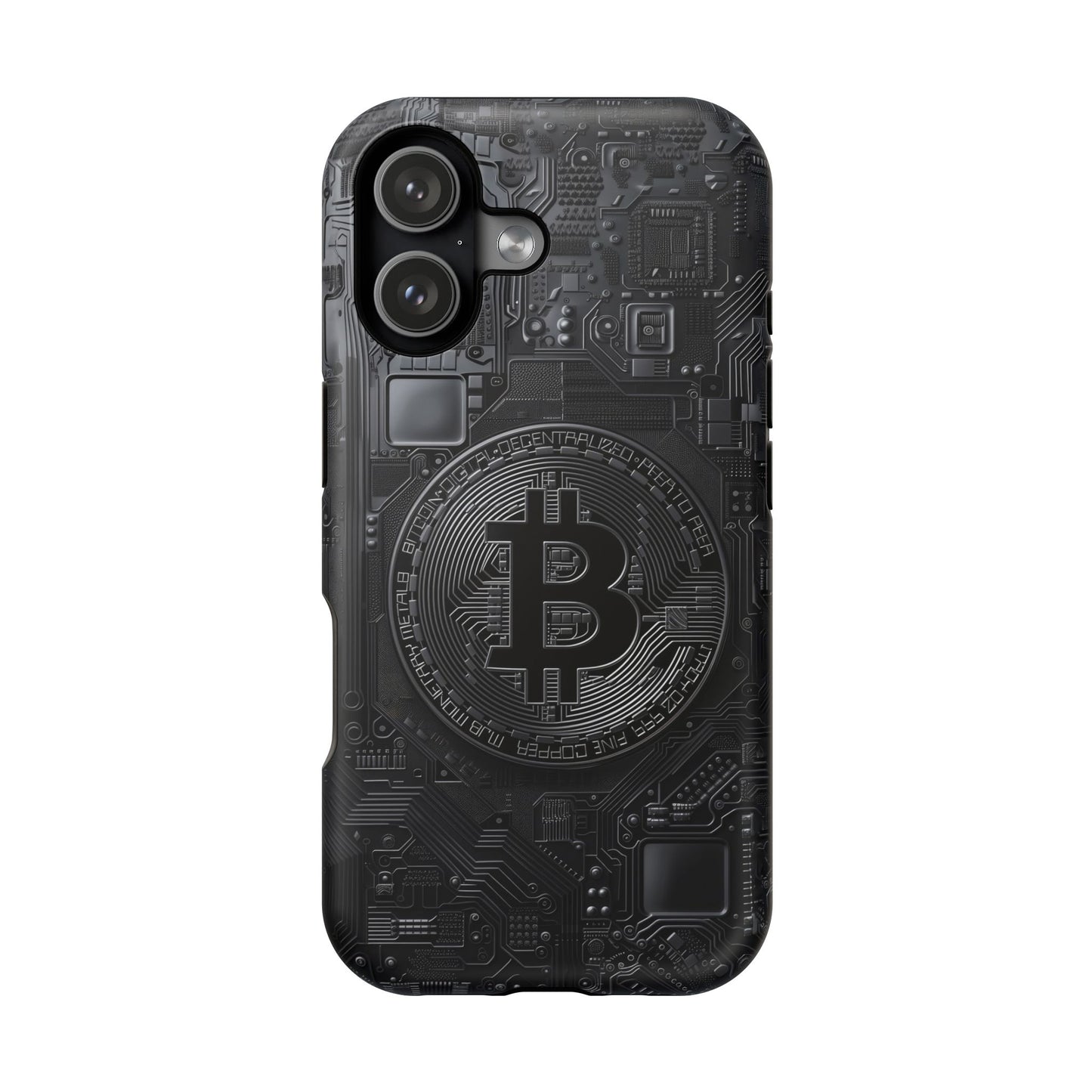 Black Bitcoin Magnetic iPhone Cases - Ideal for Tech Enthusiasts
