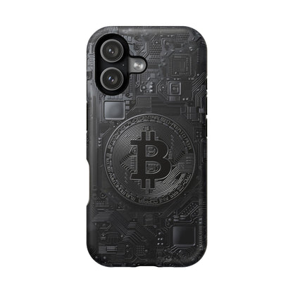 Black Bitcoin Magnetic iPhone Cases - Ideal for Tech Enthusiasts