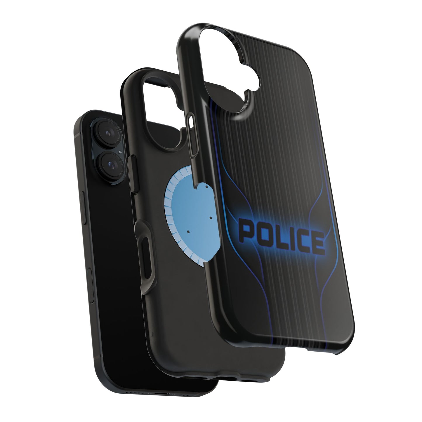 Police Magnetic Phone Cases, Blue Light