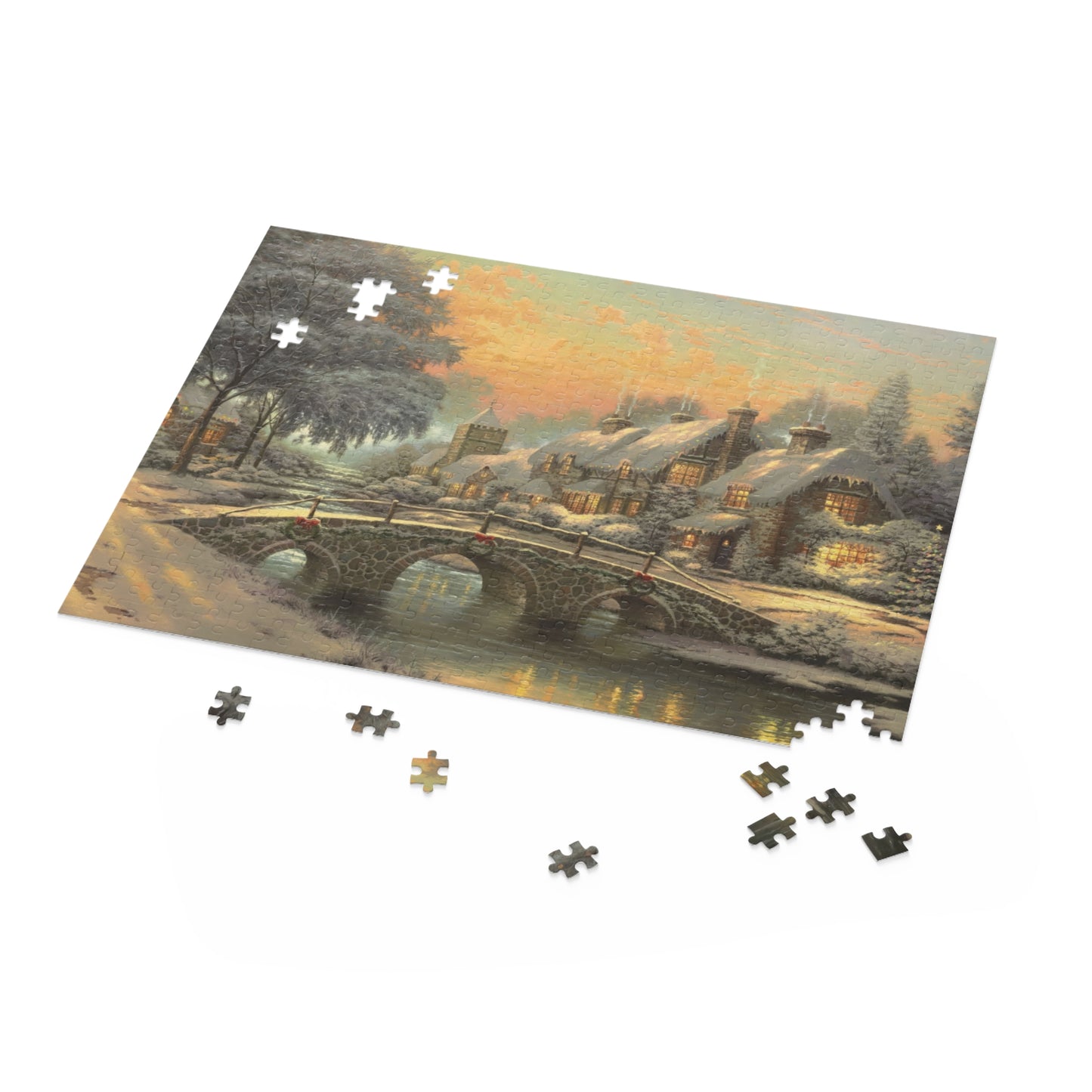 Winter Village Puzzle, 500 Pieces, 20"x16"