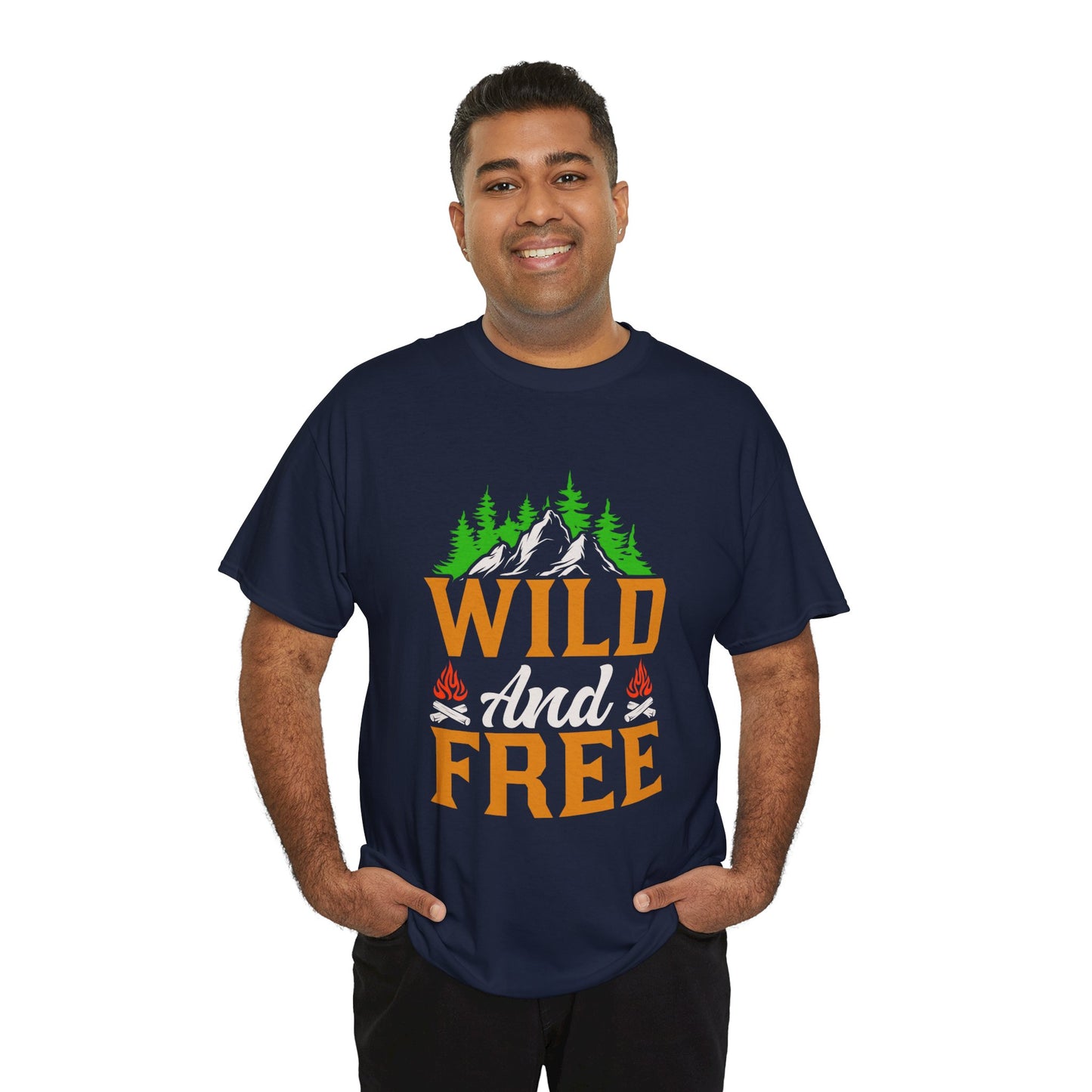 Wild and Free Unisex Heavy Cotton Tee - Perfect for Adventure Lovers