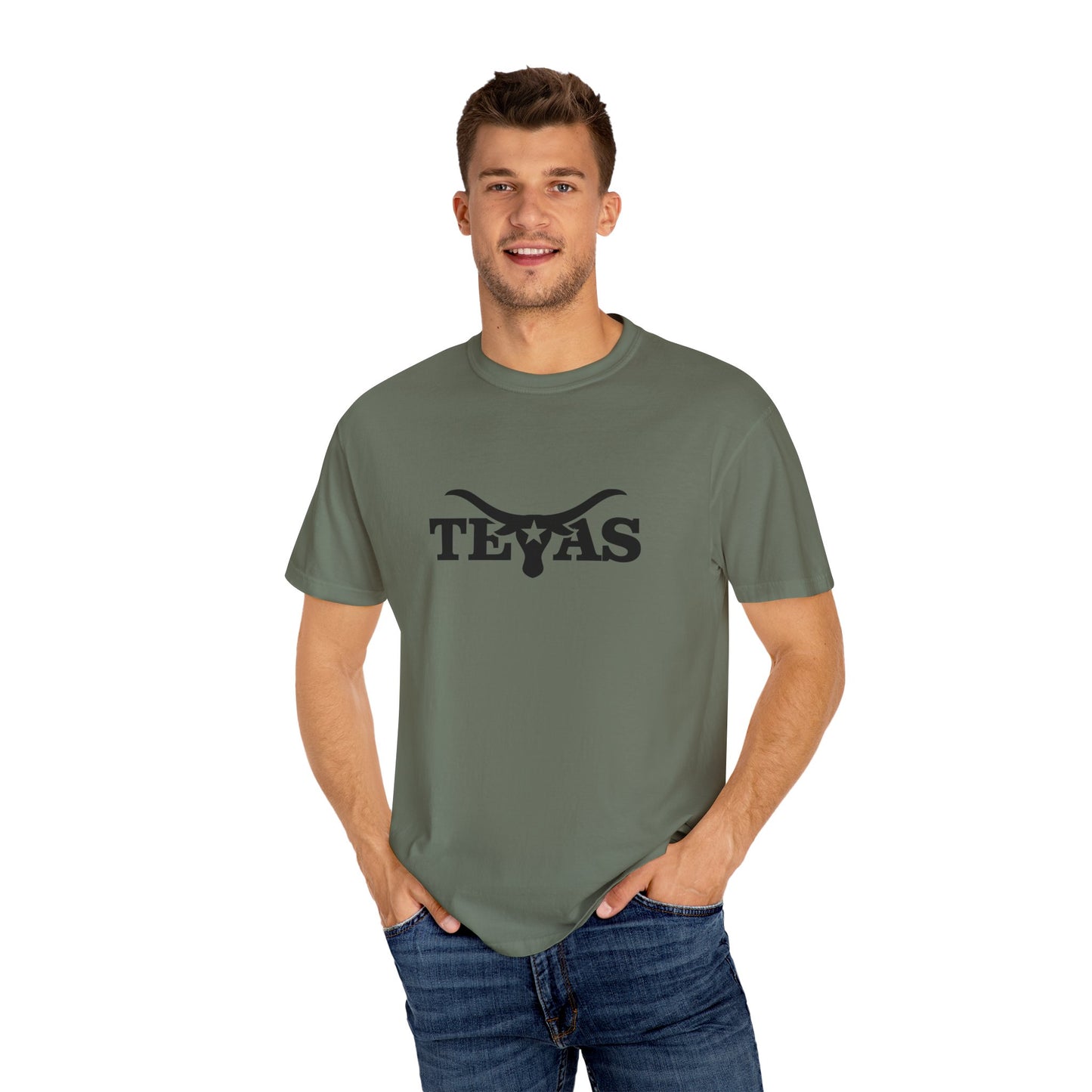 Texas Unisex Garment-Dyed T-Shirt - Cool Western Vibe for Everyday Wear