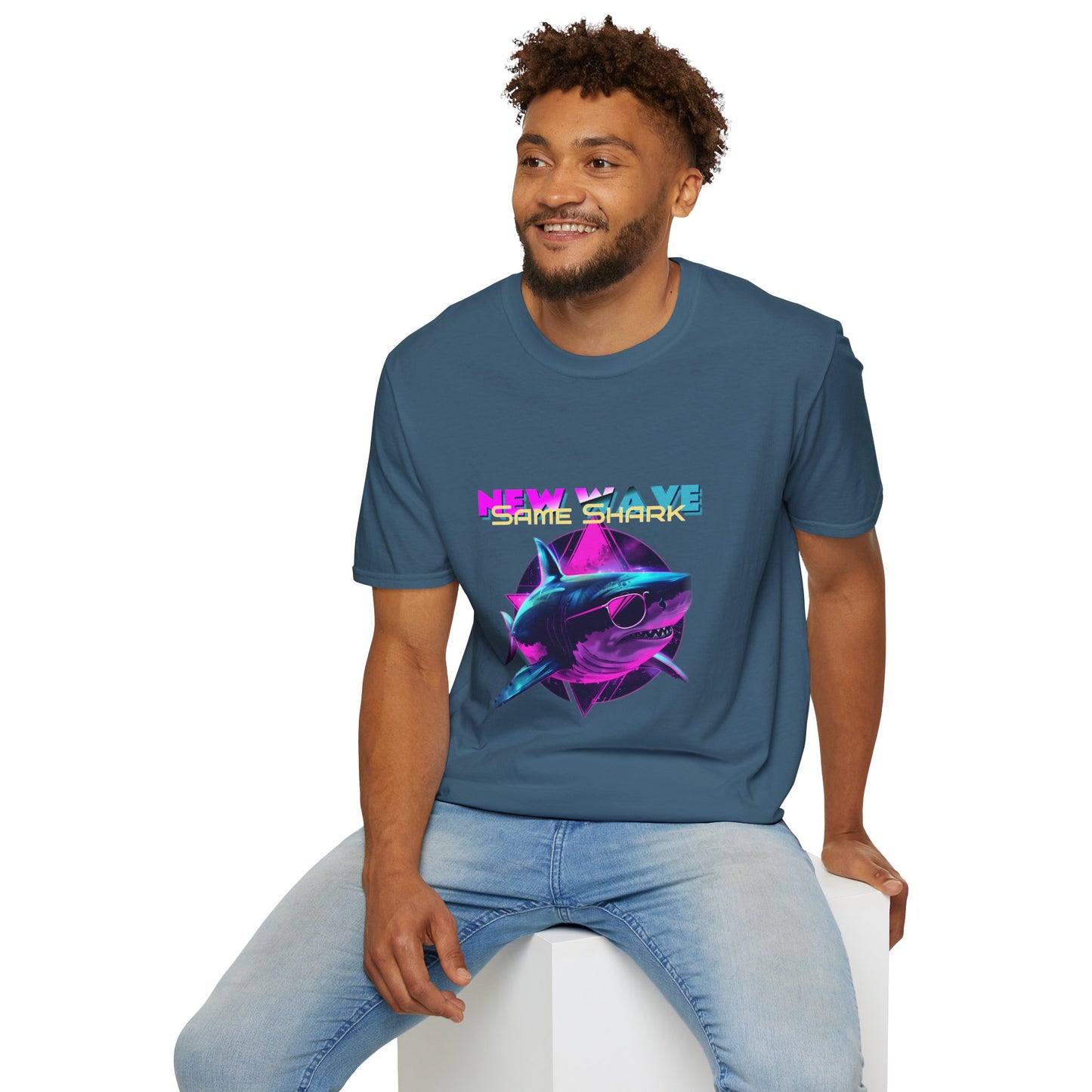 New Wave Same Shark Unisex Softstyle T-Shirt