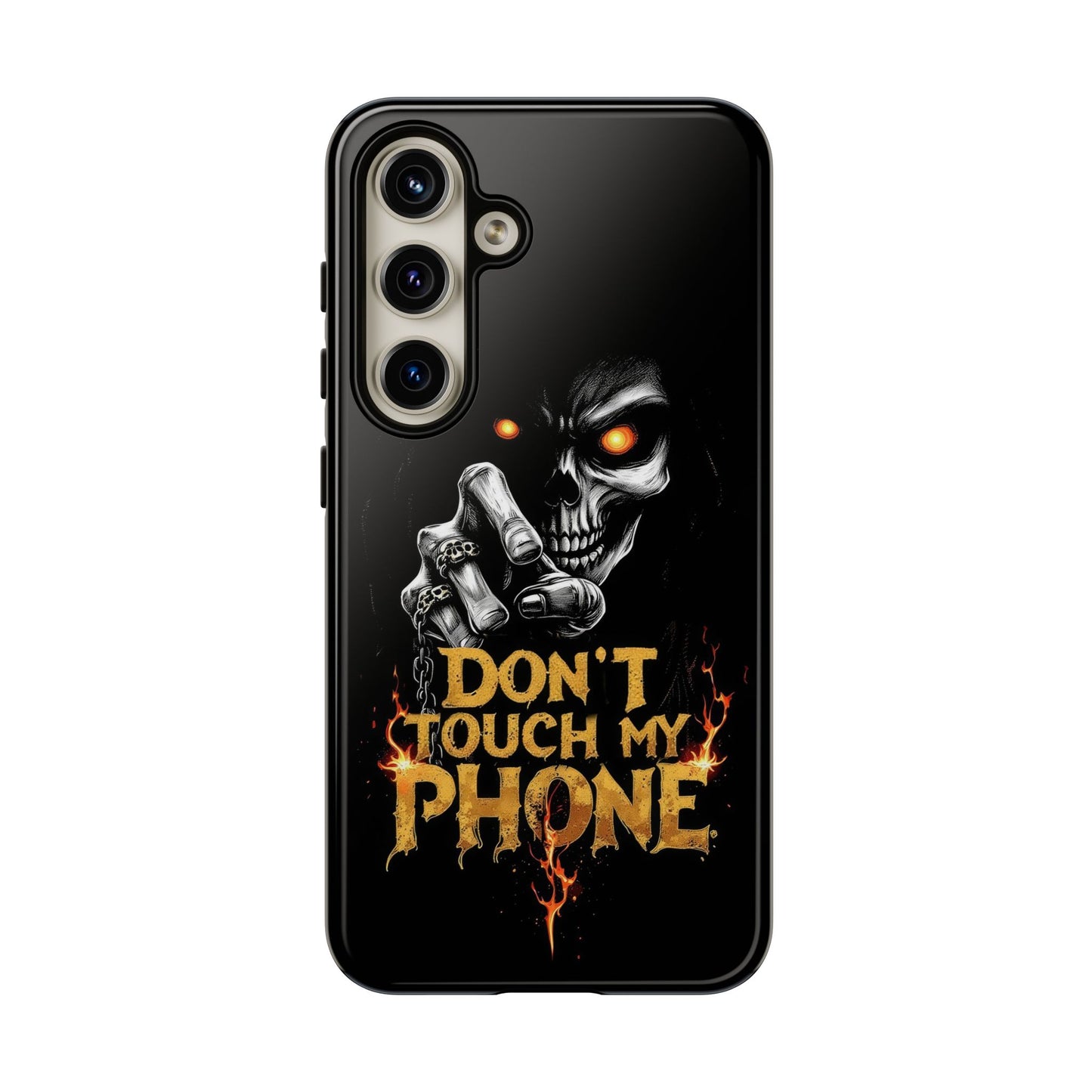 Skull Samsung Tough Cases, Don't Touch My Phone Cover,